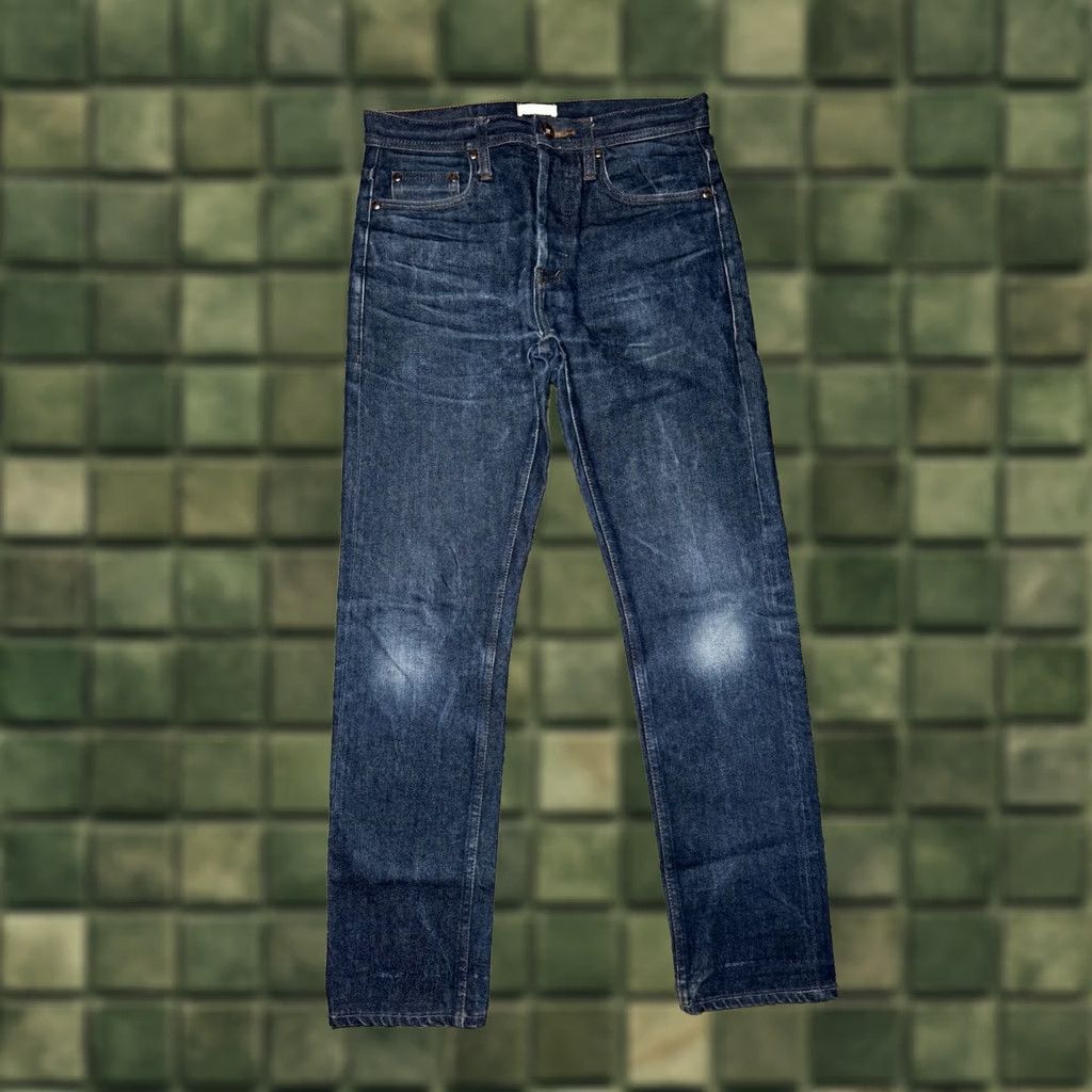 The Unbranded Brand VINTAGE Unbranded Brand Jeans Mens 31x29 UB201 Tapered Selvedge Denim Worn In Faded Mens Jeans Slim 31 Blue Size US 31 - 1 Thumbnail