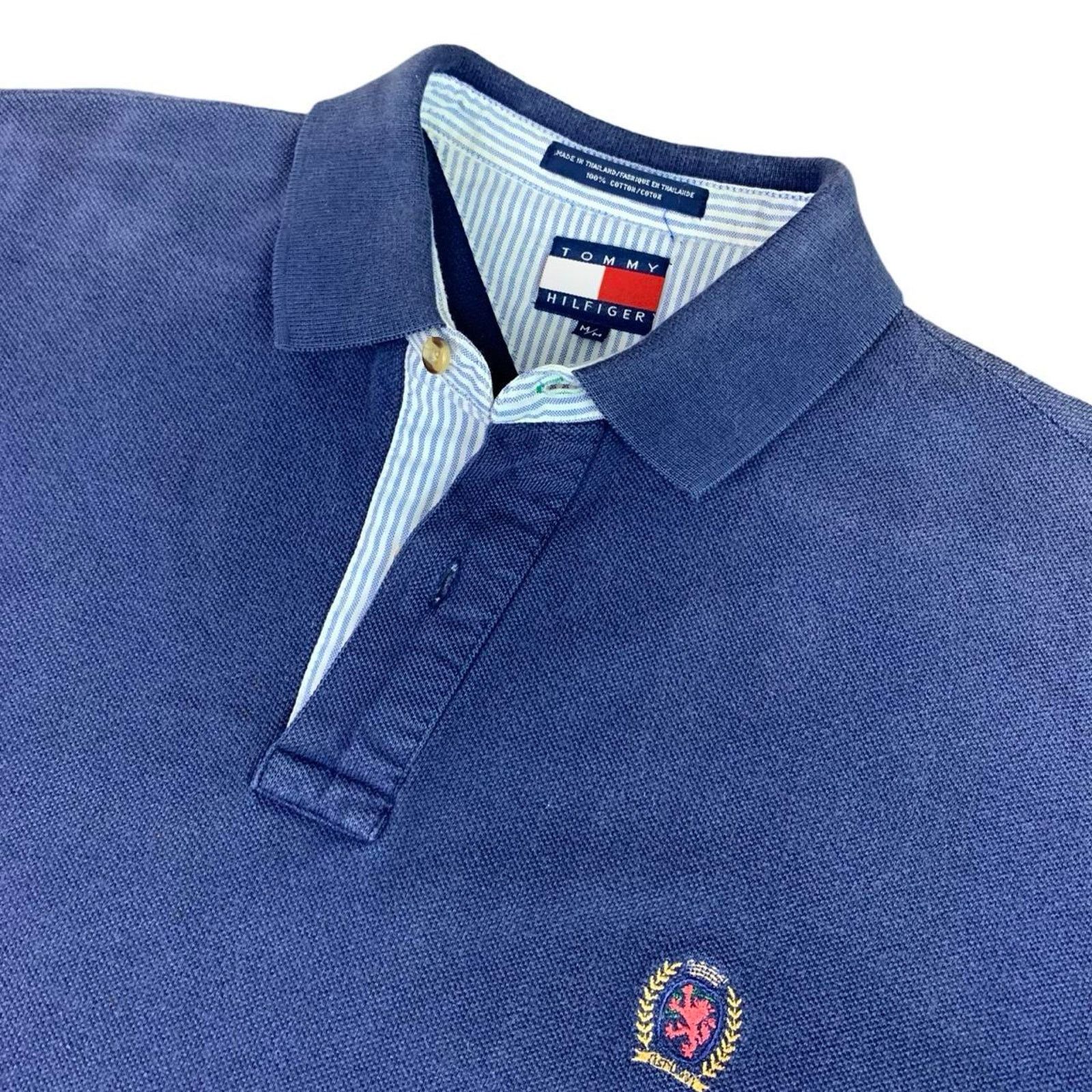 Tommy Hilfiger × Vintage Vintage 90s Tommy Hilfiger Blue Polo Shirt Size US M / EU 48-50 / 2 - 1 Thumbnail