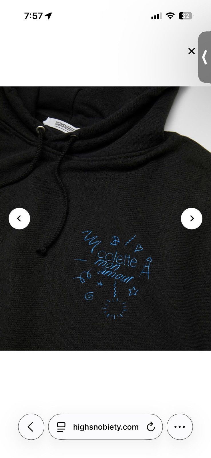 Colette × Highsnobiety Popcorn Hoodie Black 2020 Size US L / EU 52-54 / 3 - 1 Thumbnail