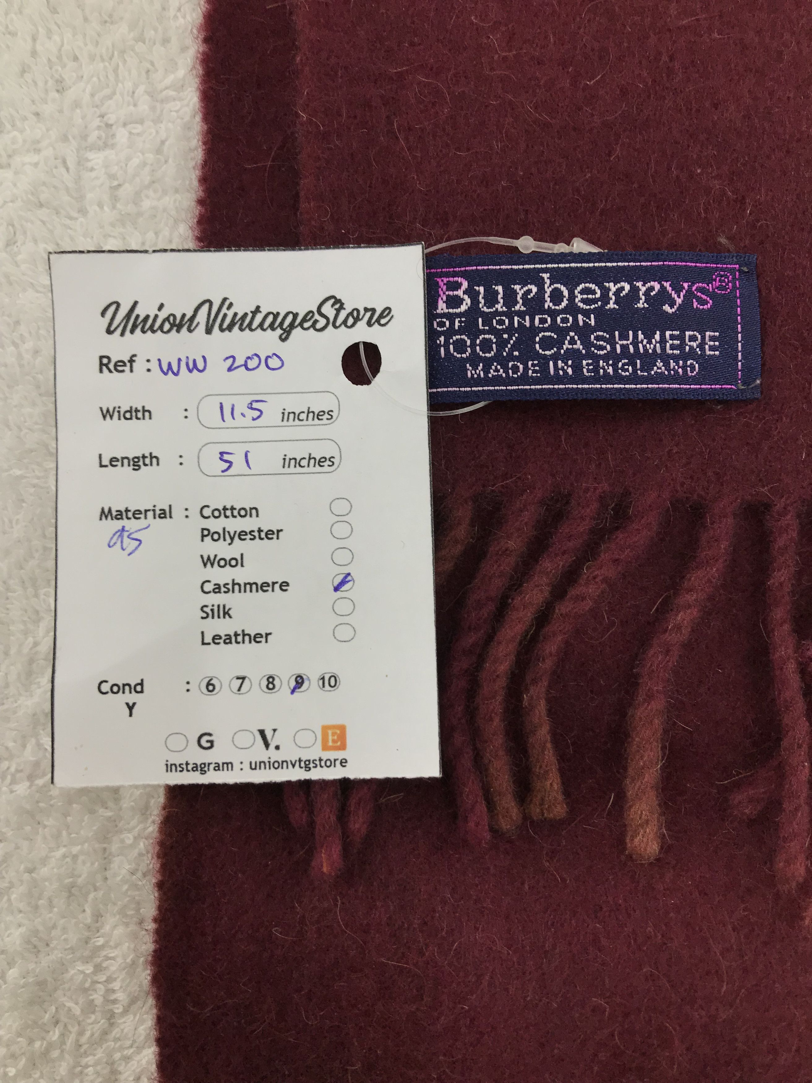 Burberry × Vintage Burberry Scarf / Muffler / Neckwear - WW200 Size ONE SIZE - 2 Thumbnail