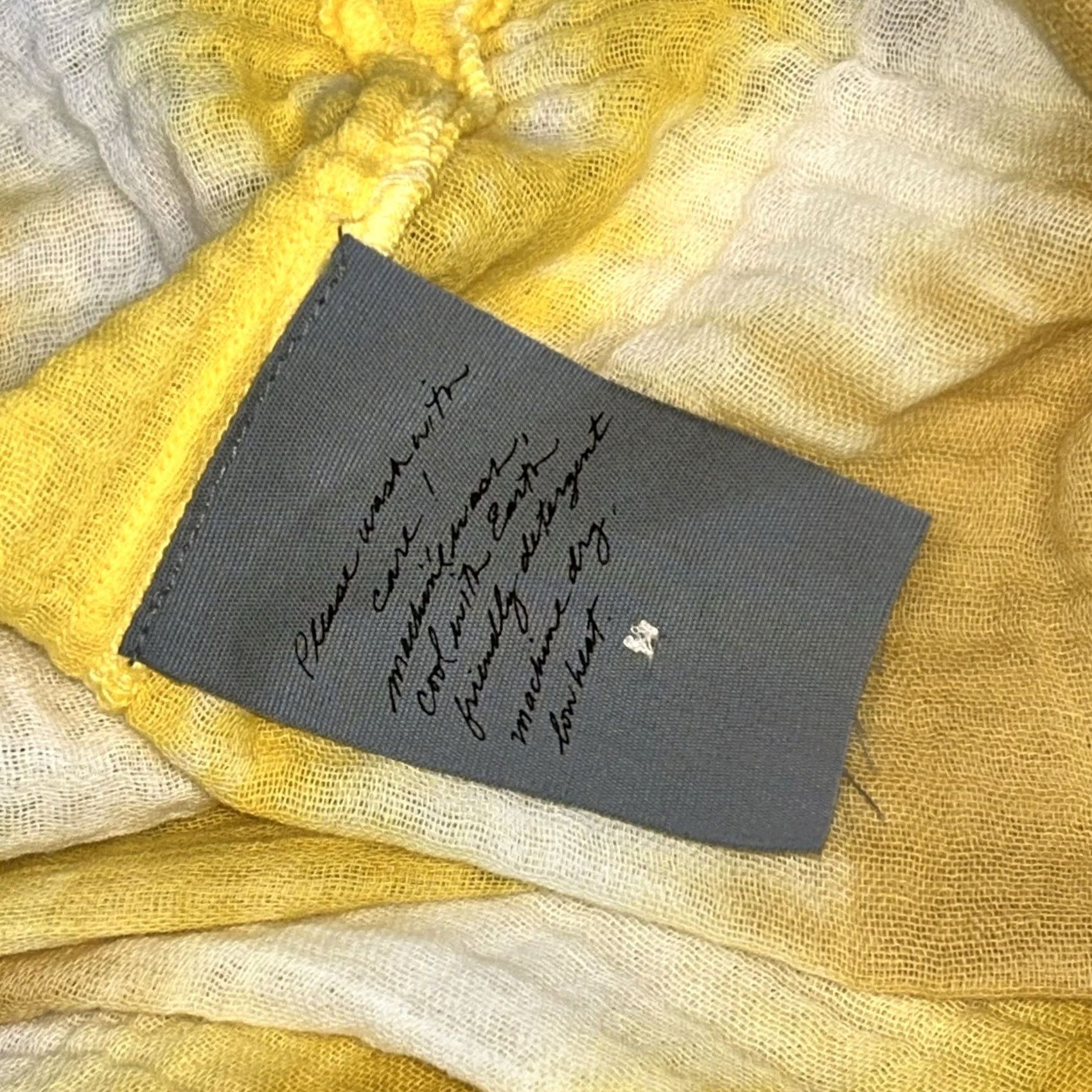 Vintage Raquel Allegra Caftan Shirt Dress Yellow Stripe Tye Dye Women’s One Size Size ONE SIZE - 7 Thumbnail