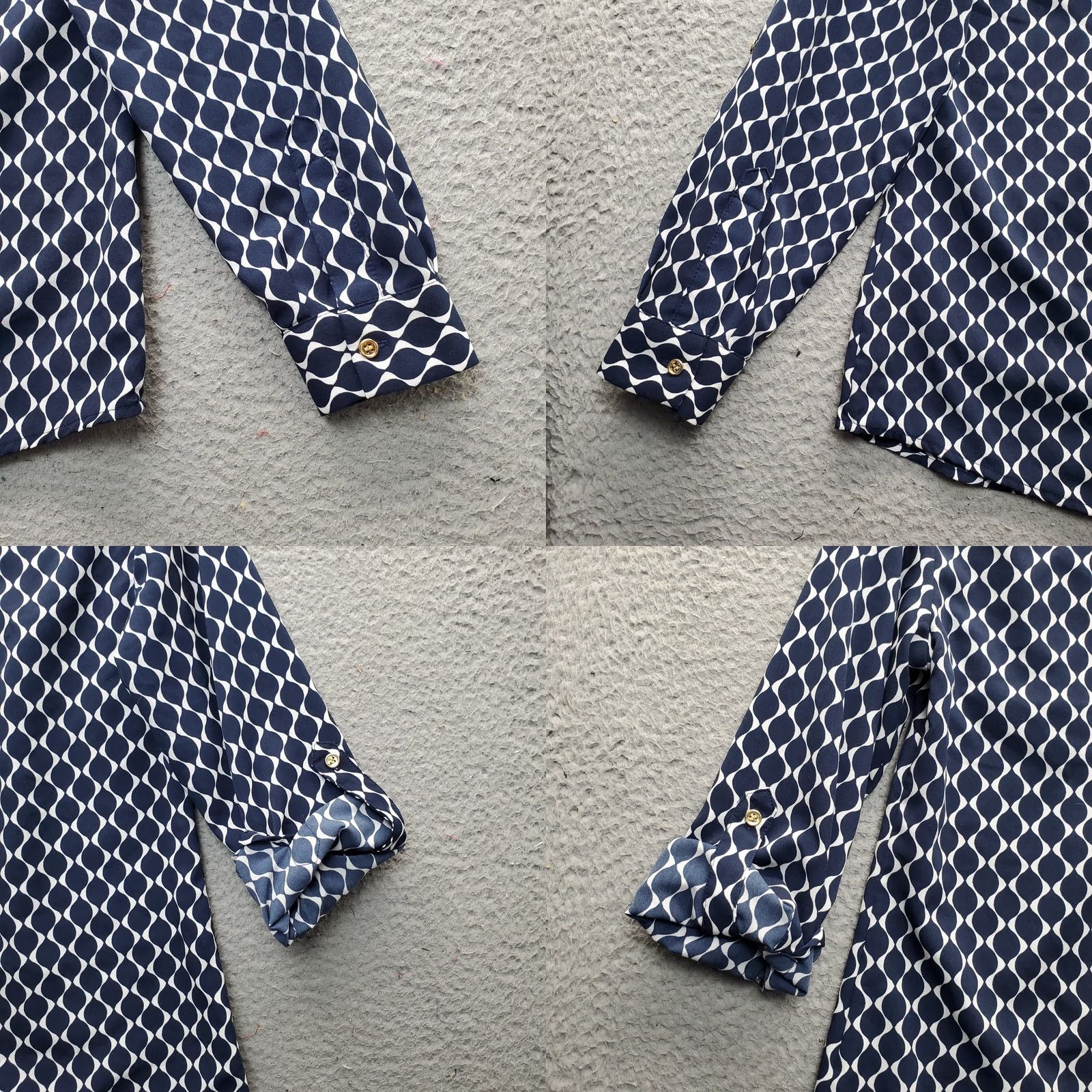 Charter Club Charter Club Shirt Womens PS Multicolor Diamond Roll Tab Button-Up Size S / US 4 / IT 40 - 8 Thumbnail
