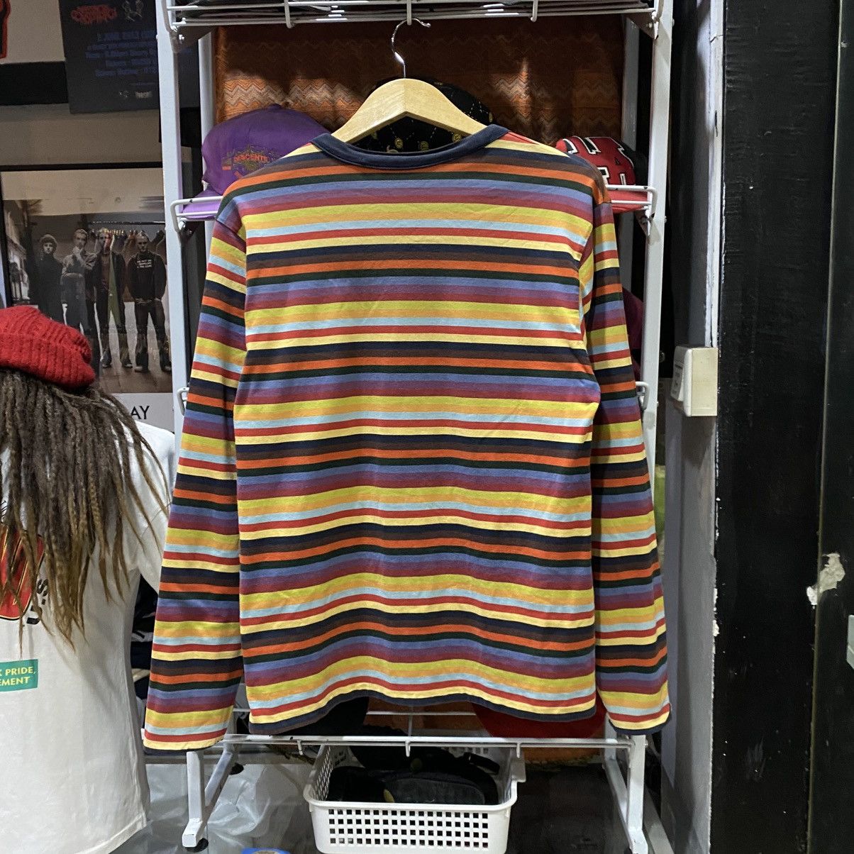 Bape BAPE reversible T-shirt stripe × neon college logo Size US M / EU 48-50 / 2 - 4 Thumbnail