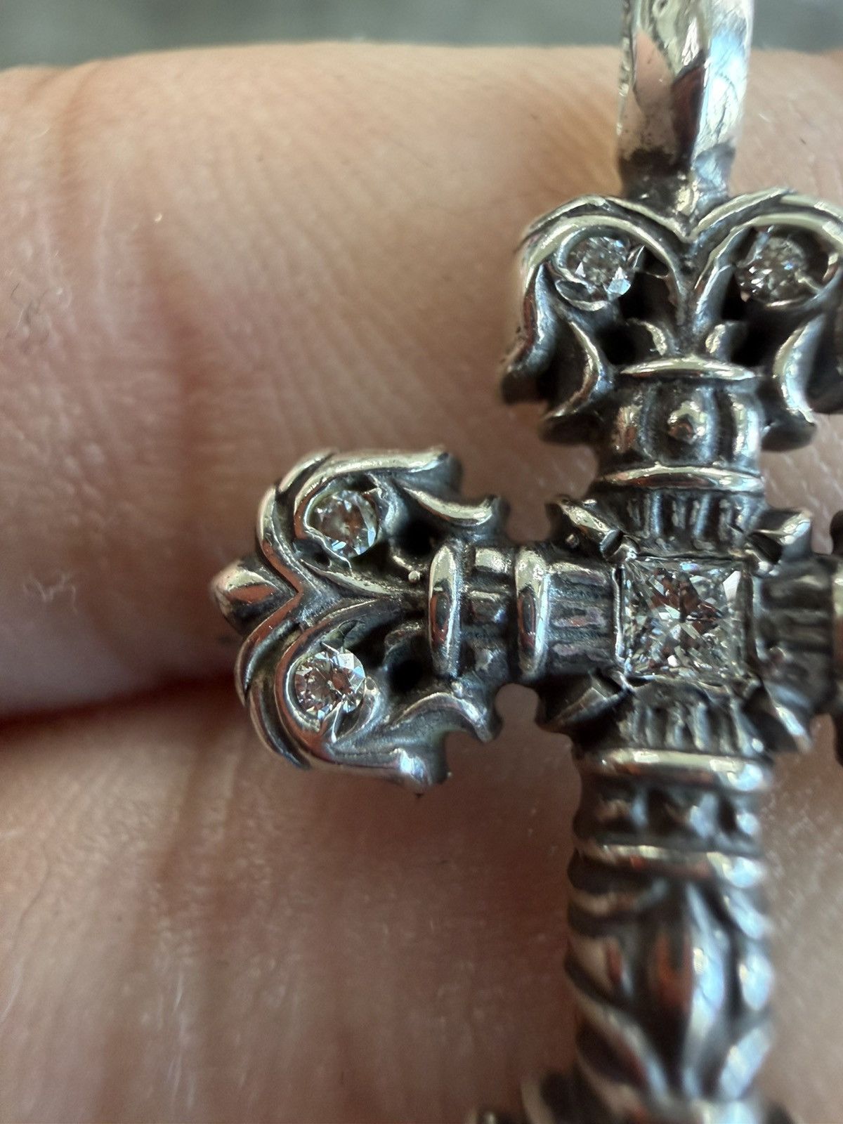 Chrome Hearts Chrome Hearts Factory Pave Diamond Filigree pendant NEW Size ONE SIZE - 2 Thumbnail