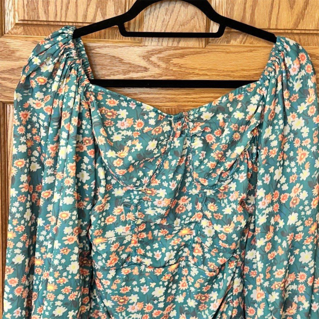 PrettyLittleThing PrettyLittleThing Mini Dress Womens Size 6 Small Green Dits Size M / US 6-8 / IT 42-44 - 4 Thumbnail