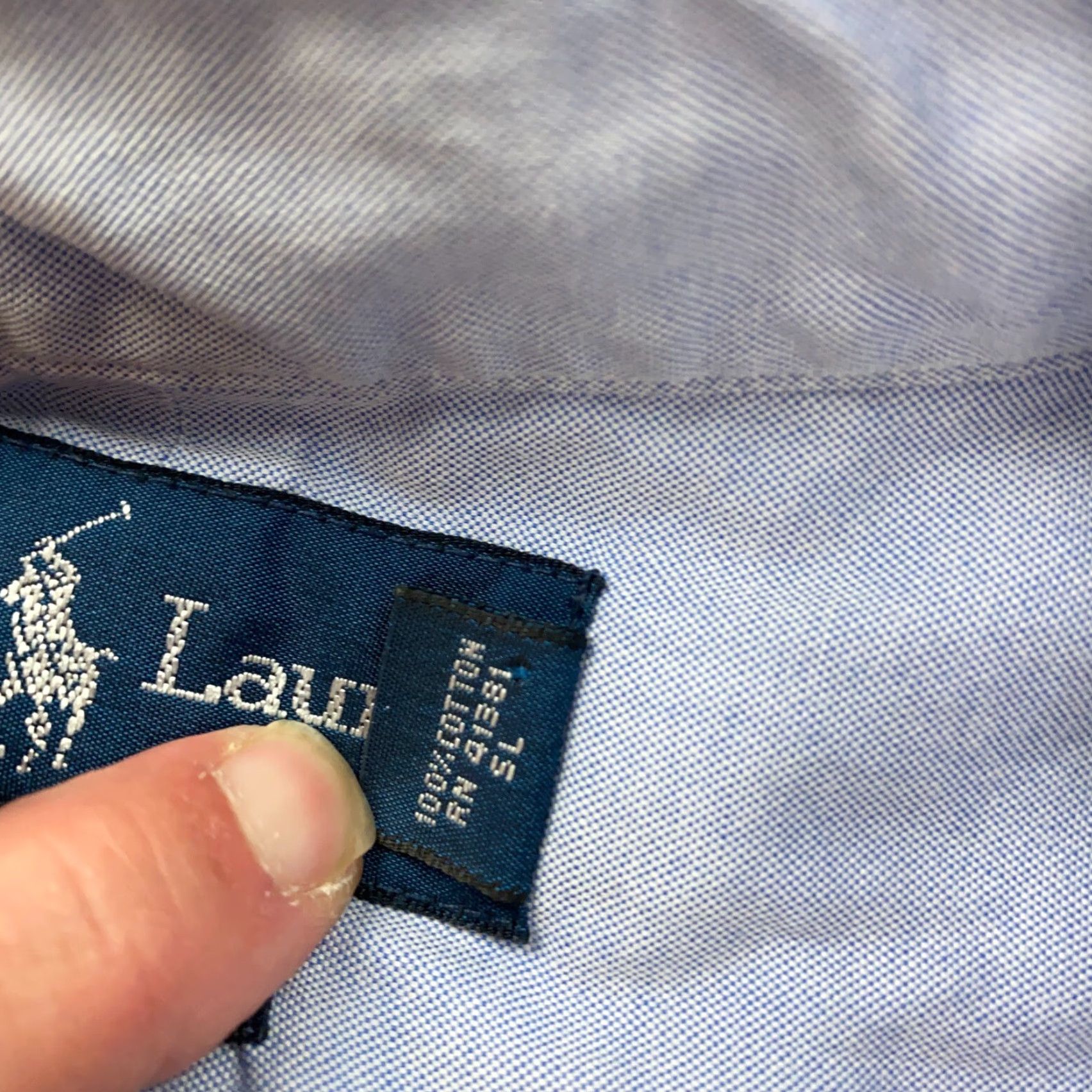 Ralph Lauren VINTAGE Ralph Lauren Classic Fit Button-Up Shirt Size 16 Blue Long Sleeve Mens Size US L / EU 52-54 / 3 - 5 Thumbnail