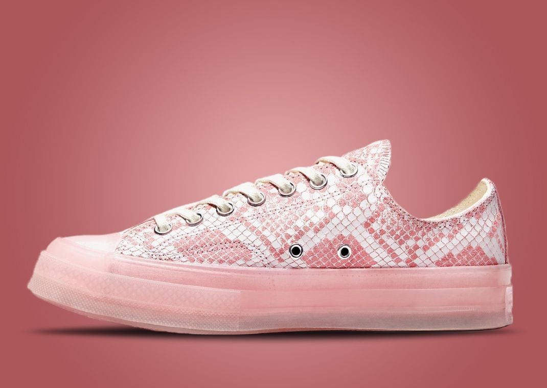 Converse 💚 2022 Golf Wang x Converse "Pink Python" Chuck 70 OX NEW Size US 9 / EU 42 - 4 Thumbnail
