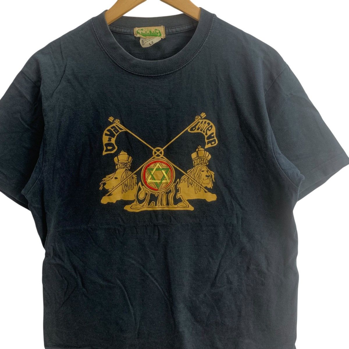 Vintage Vintage RASTA OVAL BOOZE UP Natural Rinnim Tee Shirt Top Size US L / EU 52-54 / 3 - 5 Thumbnail
