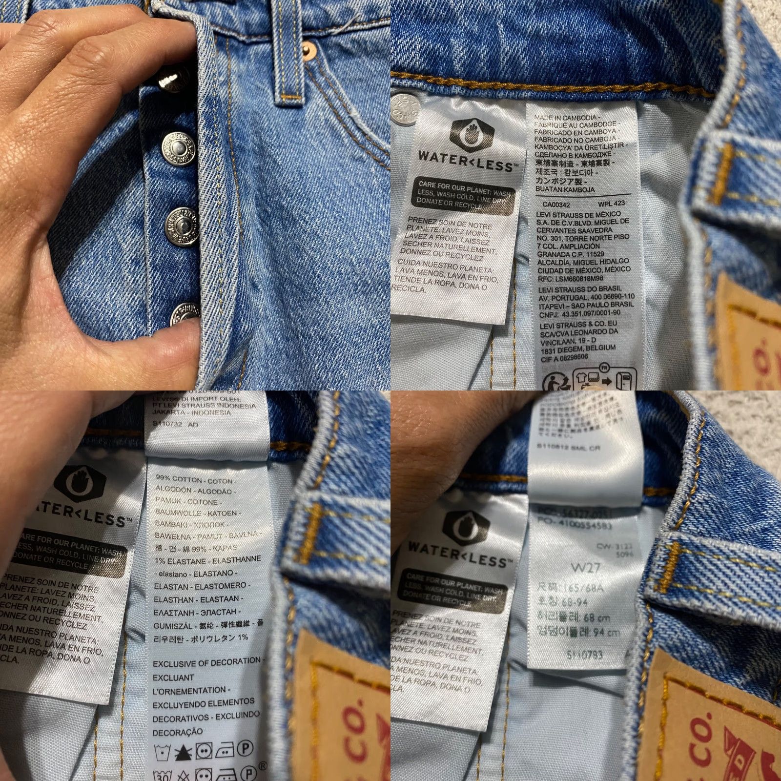 Levi's Levi's Womens Jeans Shorts Blue Denim High Rise Medium Wash 27 Inseam 2" Cut-Off 5-Pocket Design Stretch Pockets Casual Summer Spring Fall Womens Size 27" / US 4 / IT 40 - 8 Thumbnail
