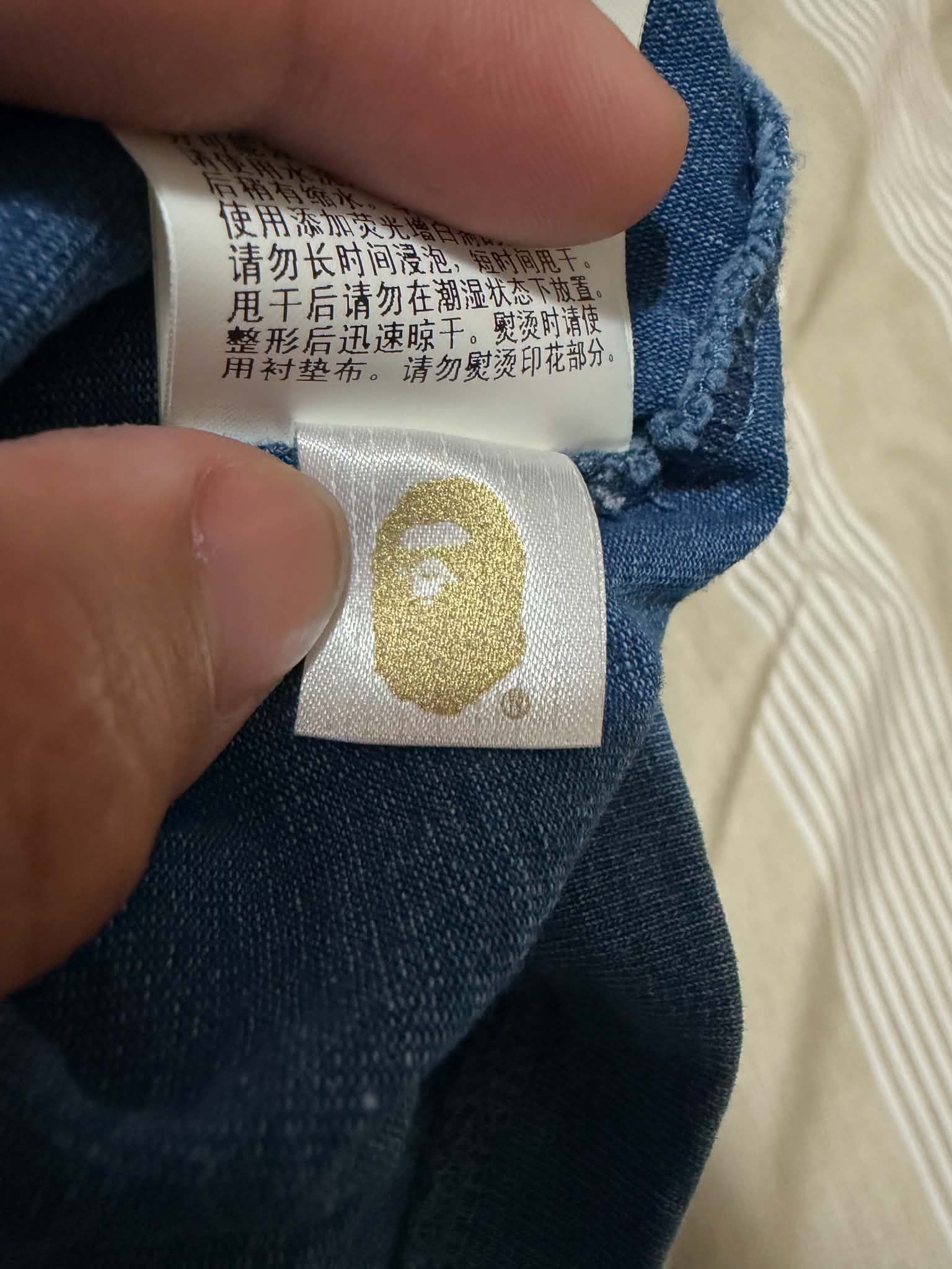 Bape BAPE Discharge Print Relaxed Fit Tee 'Light Indigo' Size US XXL / EU 58 / 5 - 10 Thumbnail