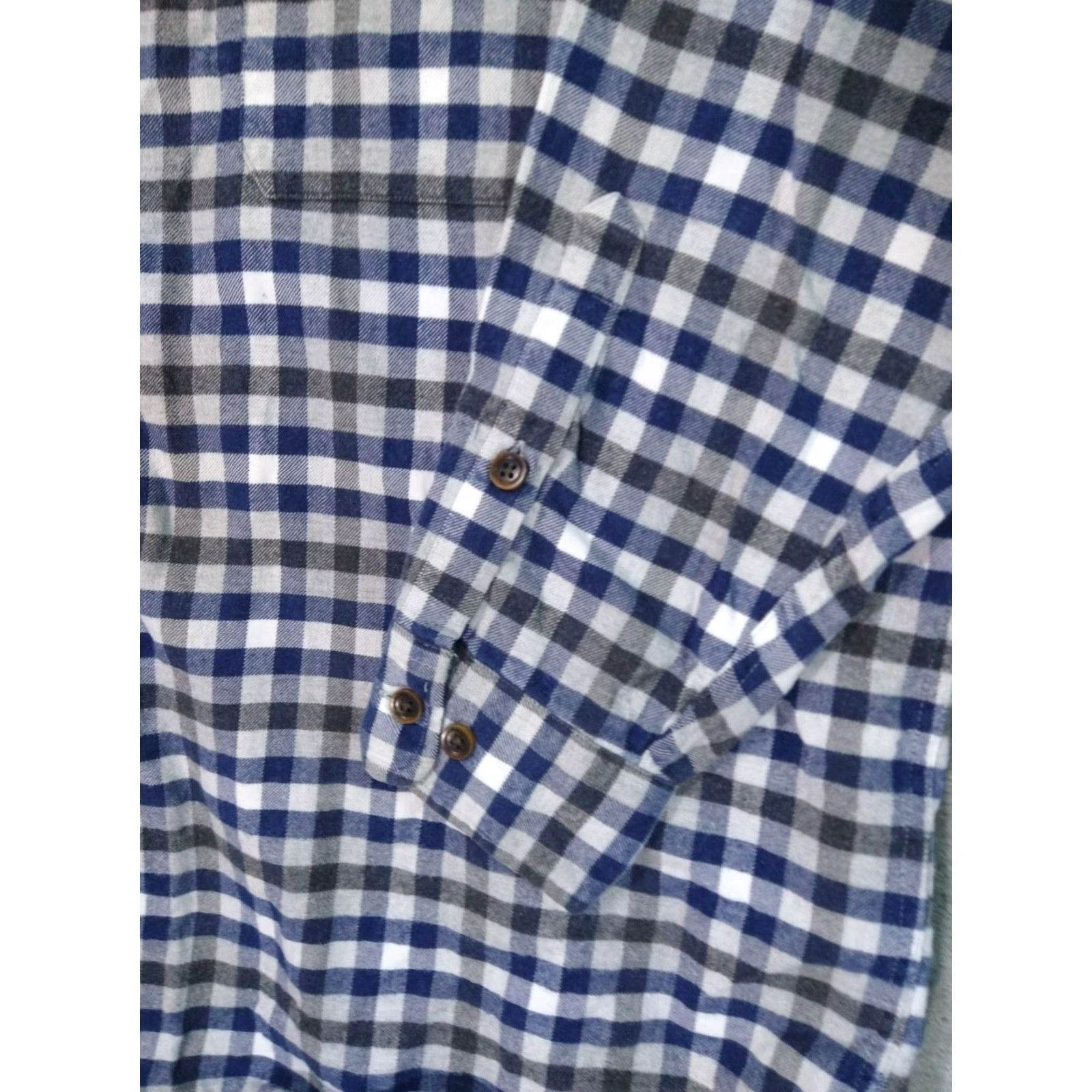 Orvis Orvis Shirt XL Blue Plaid Flannel Button-Up Cotton Casual Lodge Workwear Mens Regular Fit Size US XL / EU 56 / 4 - 3 Thumbnail