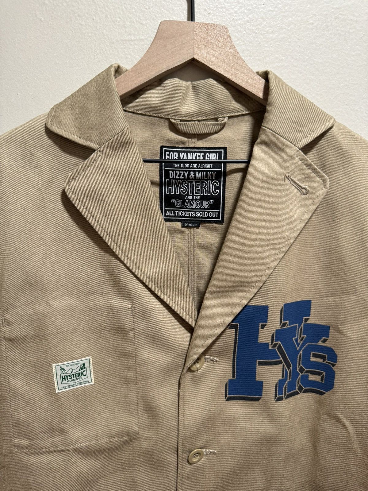 Hysteric Glamour Hysteric Glamour Jacket Varsity Logo Khaki Size US M / EU 48-50 / 2 - 2 Thumbnail