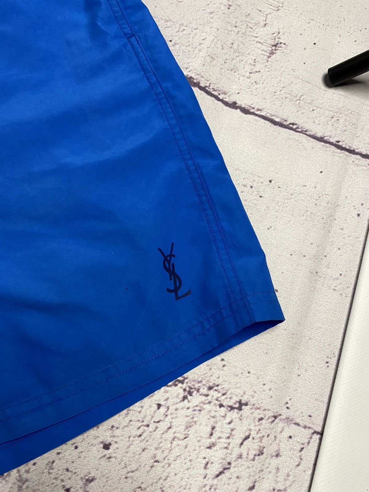 Yves Saint Laurent Men's blue short's YvesSaintLauren small logo Size US 38 / EU 54 - 2 Thumbnail
