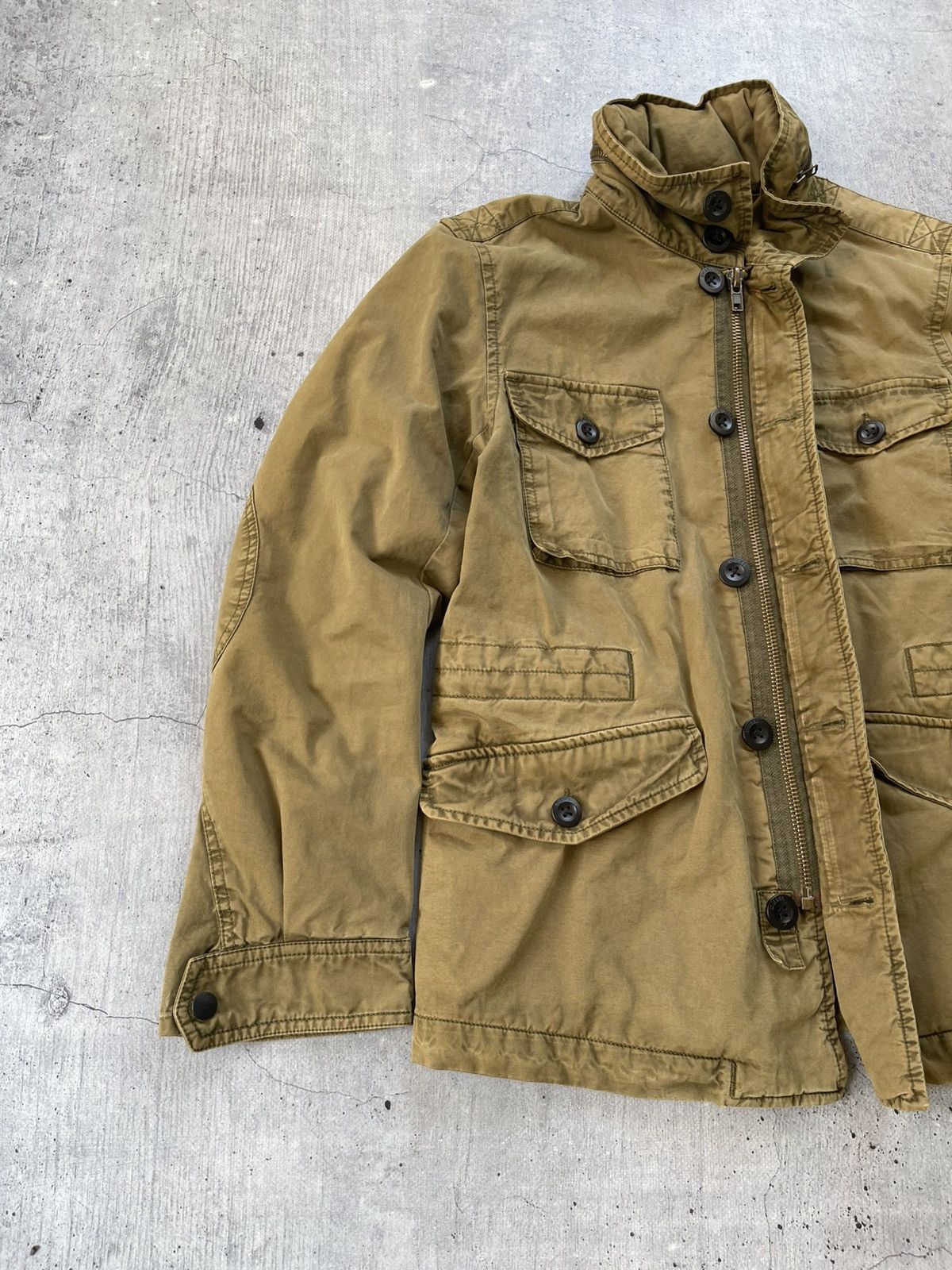Other Y2K Vintage Diesel Multi-pocket Khaki Faded Jacket Size US S / EU 44-46 / 1 - 5 Thumbnail