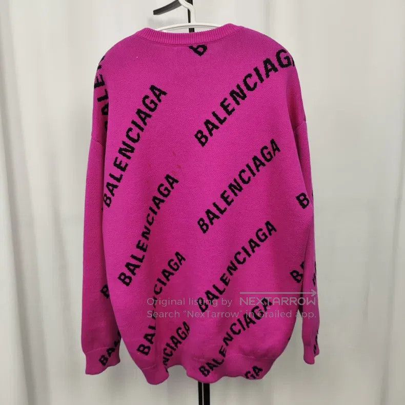 Balenciaga Balenciaga Knitted Sweater M Size Pink Size US M / EU 48-50 / 2 - 2 Thumbnail