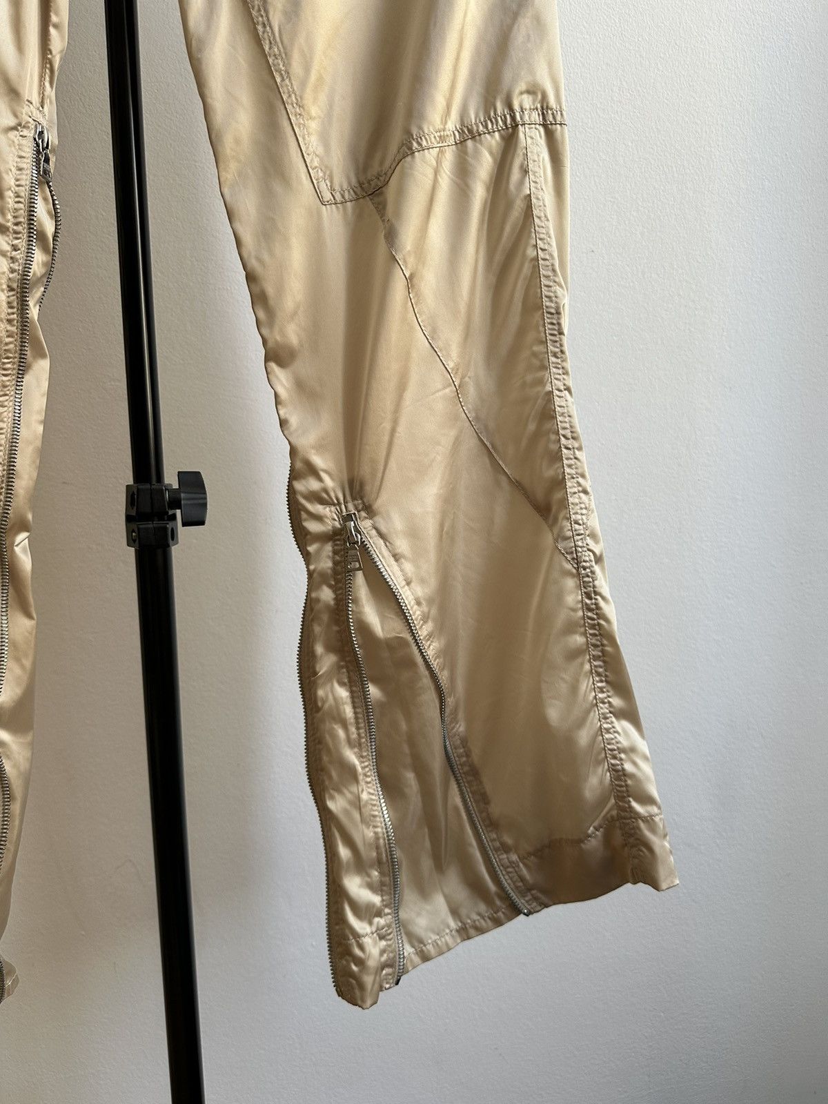 Prada Vintage Nylon Archive Bondage Zipper Laced Cargo Pants