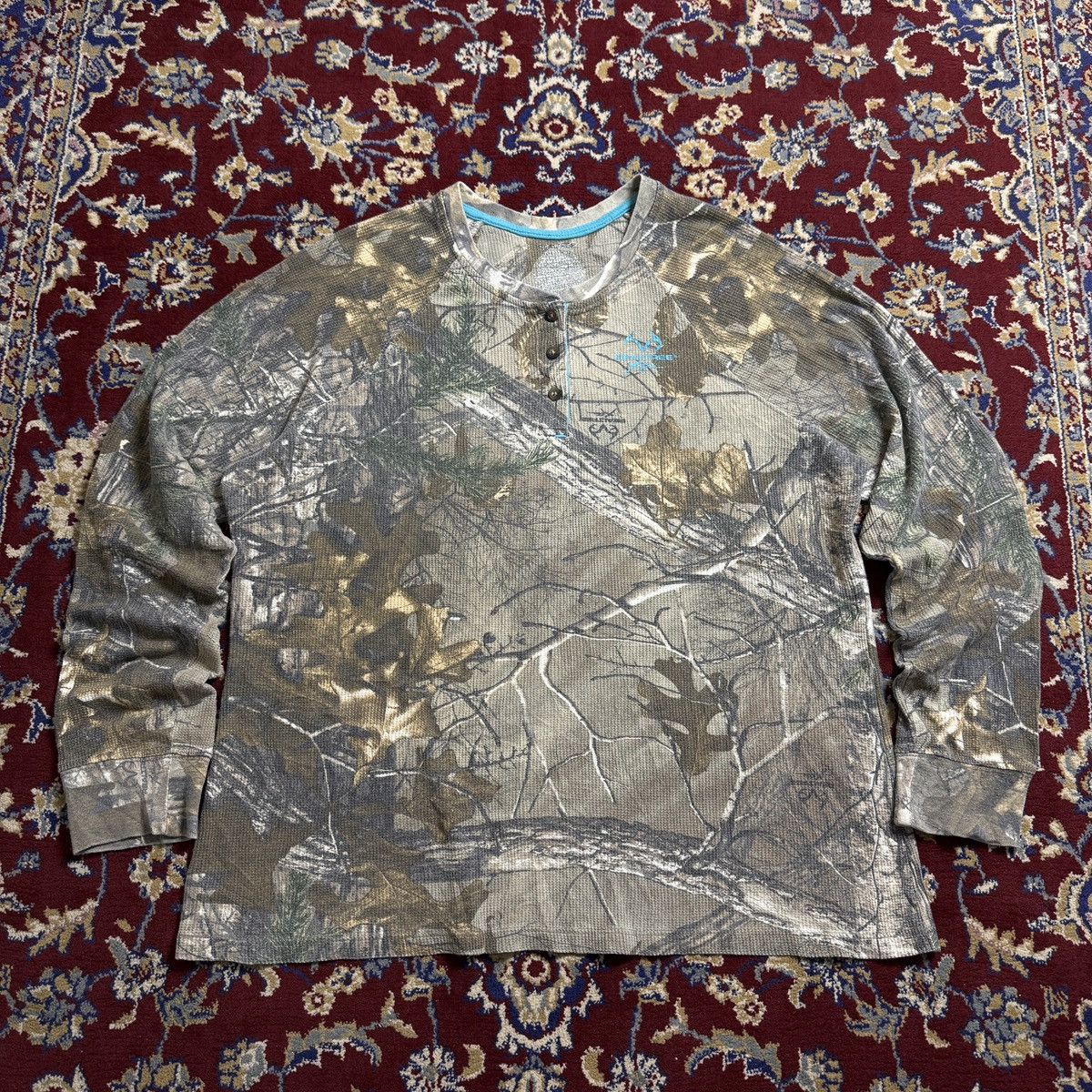 Realtree Realtree Waffle Thermal Henley tee Mossy oak Y2K streetwear Size US XL / EU 56 / 4 - 2 Thumbnail