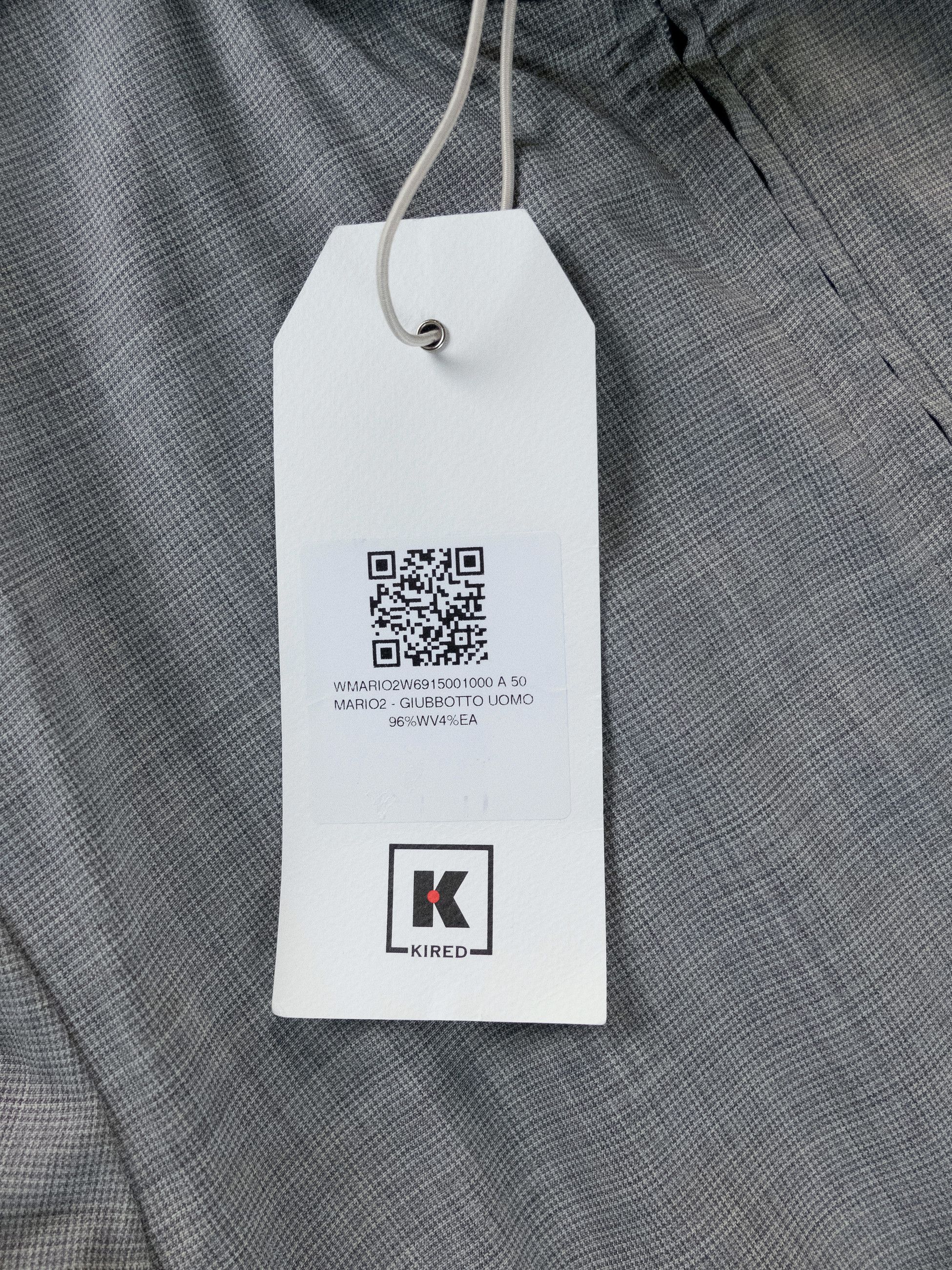 Other KIRED by Kiton Mario2 gray wool mini houndstooth jacket Size US L / EU 52-54 / 3 - 2 Thumbnail