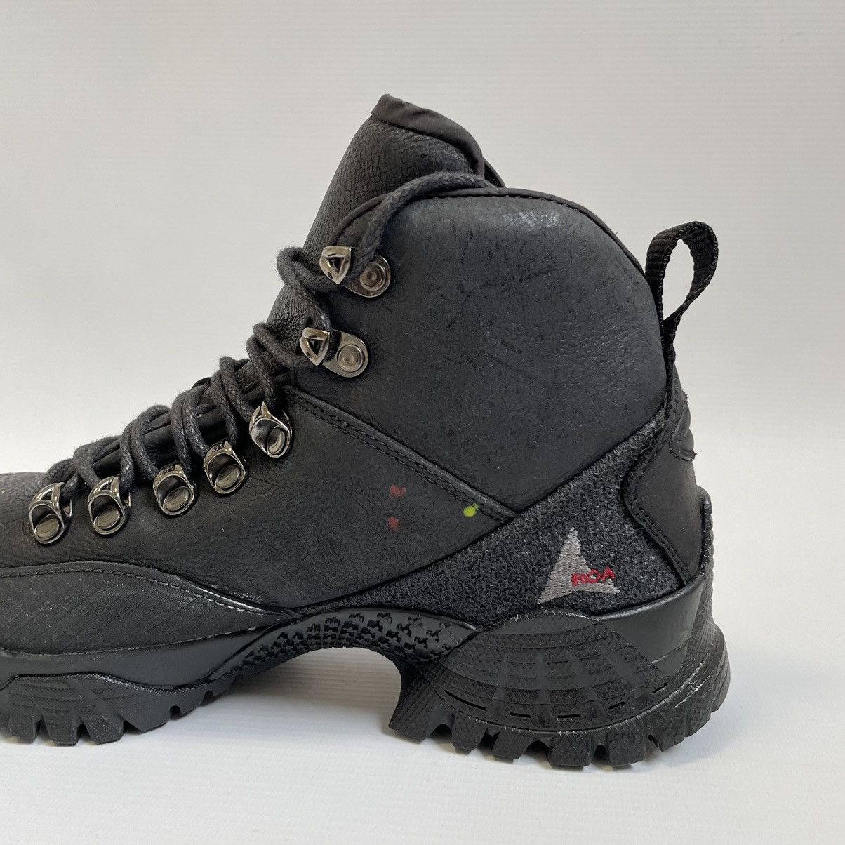 ROA Black Leather ‘Paint Splat’ Andreas Boots Size US 7 / IT 37 - 14 Thumbnail