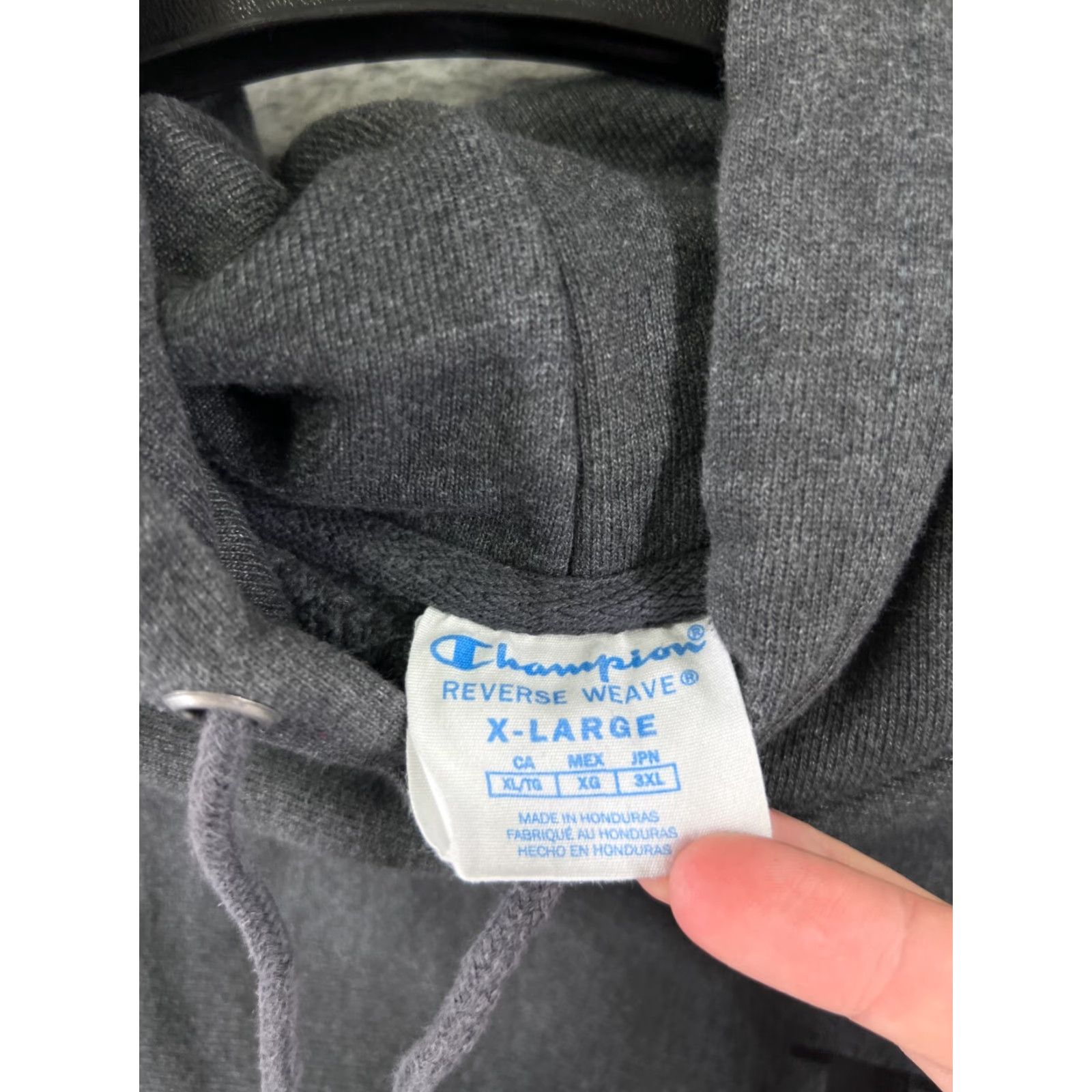 Champion Champion Hoodie Men XL Gray Reverse Weave Sweatshirt Logo Pullover Size US XL / EU 56 / 4 - 7 Thumbnail