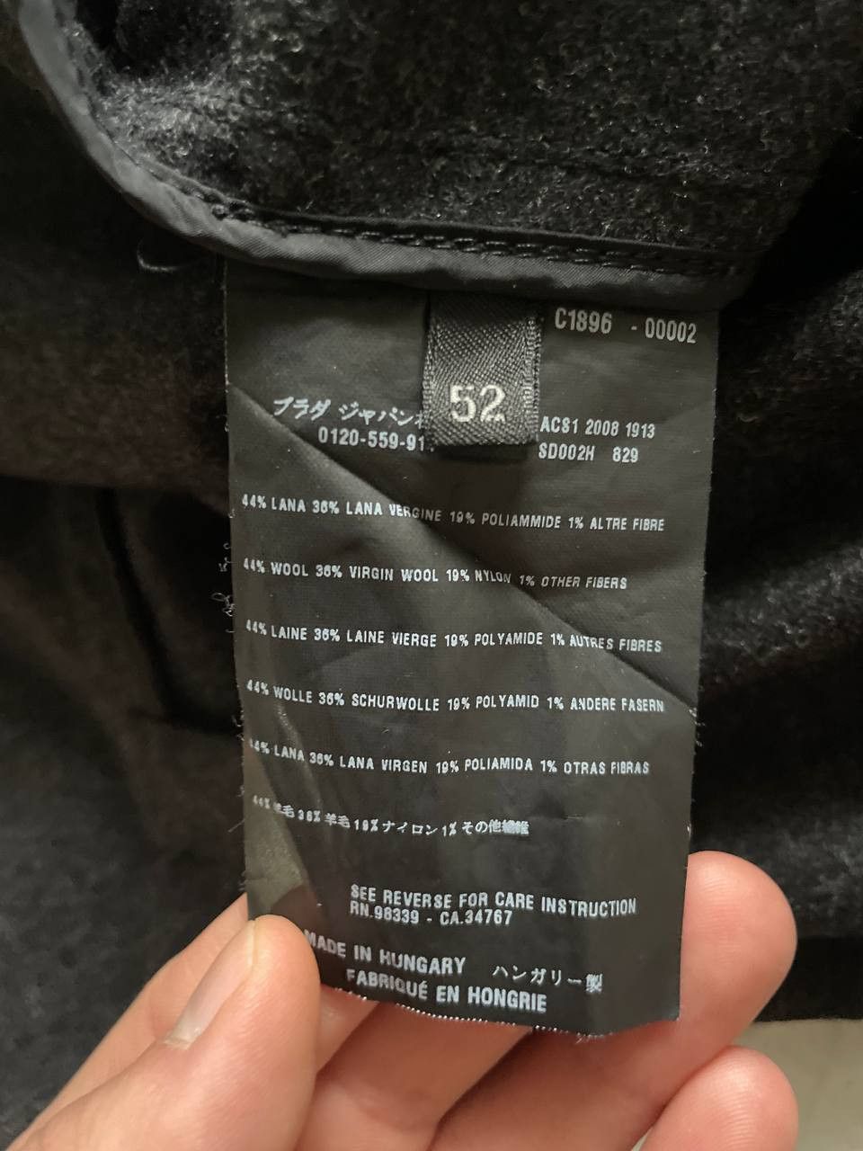 Prada Prada Archive Technical Wool Blazer - Late 90s / Early 2000s Size 52L - 6 Thumbnail