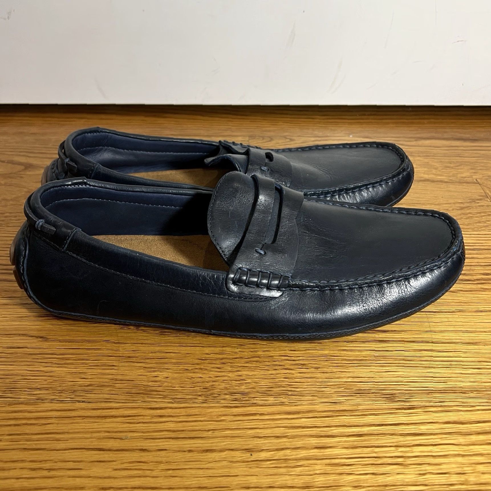 Penn H.S. Trask Dawson Penny Loafers Size 9.5 Blue Casual Slip-On Mens Size US 9.5 / EU 42-43 - 3 Thumbnail