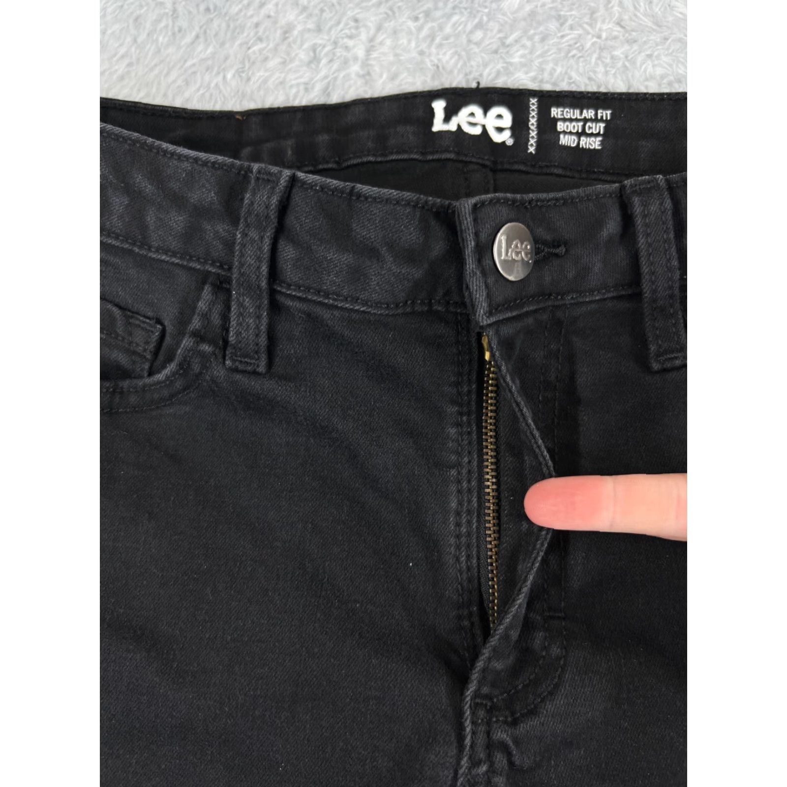 Lee Lee Jeans Womens 8 Black Denim Bootcut Western Mid Cotton Blend Size 30" / US 8 / IT 44 - 5 Thumbnail