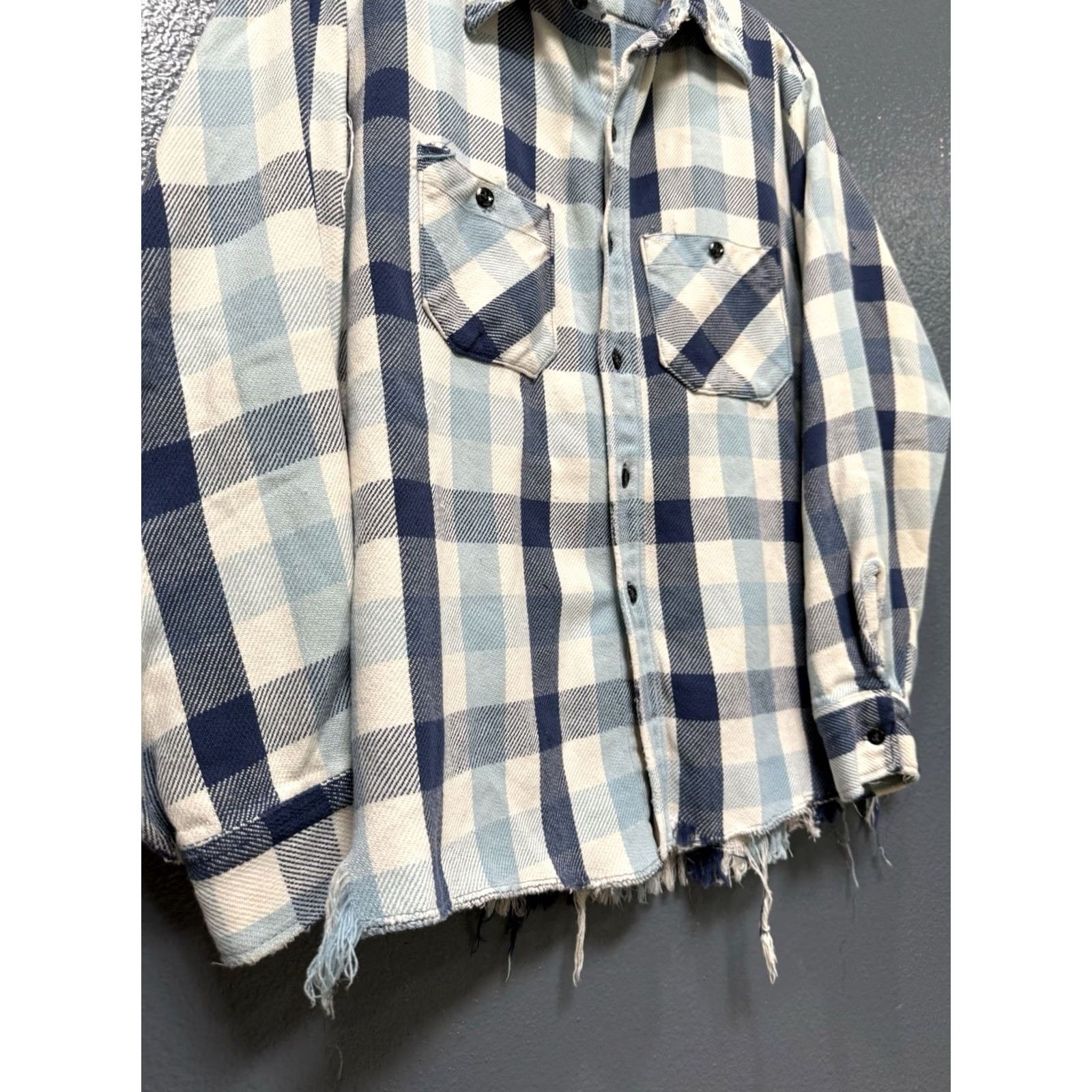 Vintage VINTAGE Dee Cee Flannel Shirt Men’s Size Large Blue Plaid Cotton Button Up 70’s Size US L / EU 52-54 / 3 - 4 Thumbnail