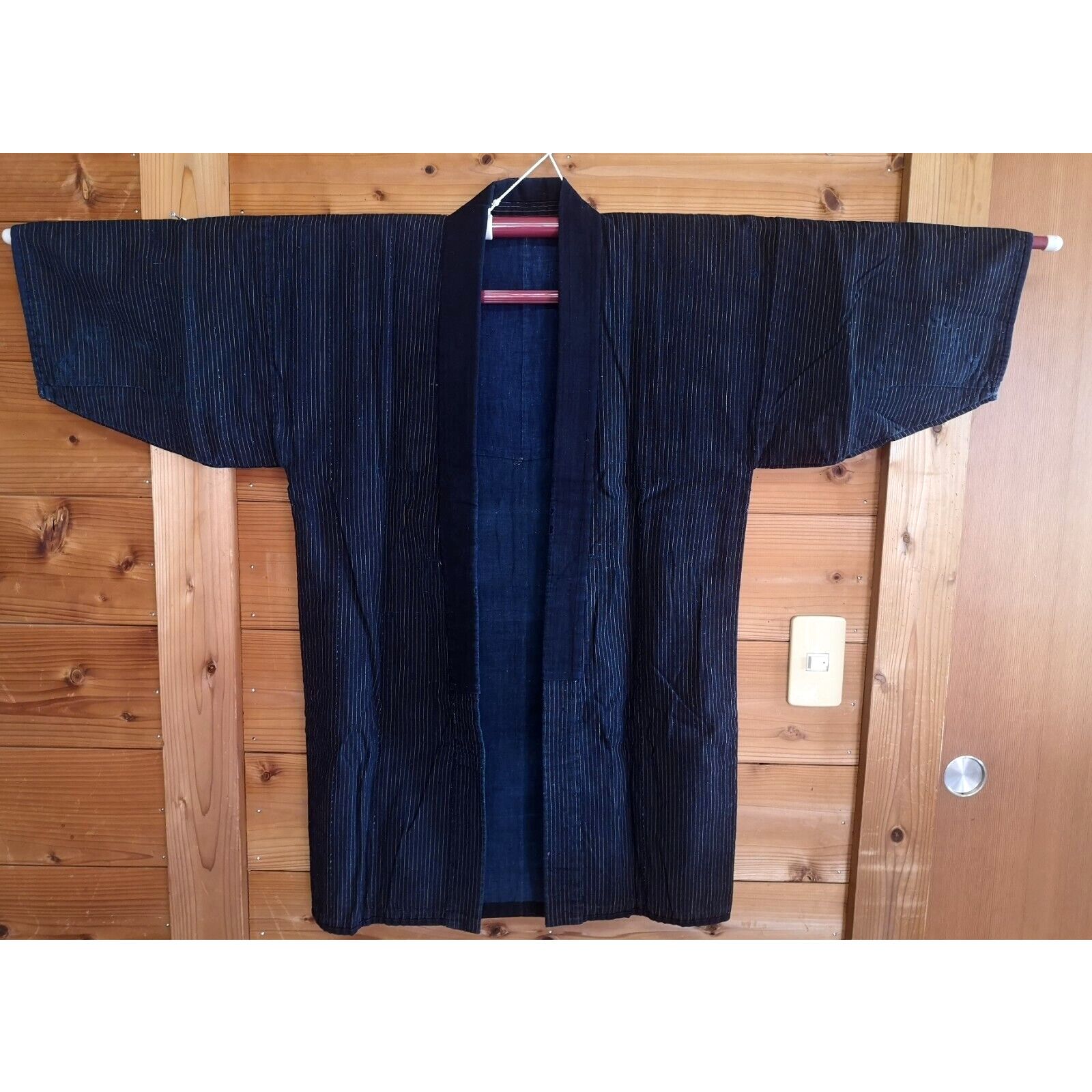 Other Japanese BORO Indigo Noragi Kimono Haori Jacket 1930-40's Size US M / EU 48-50 / 2 - 3 Thumbnail