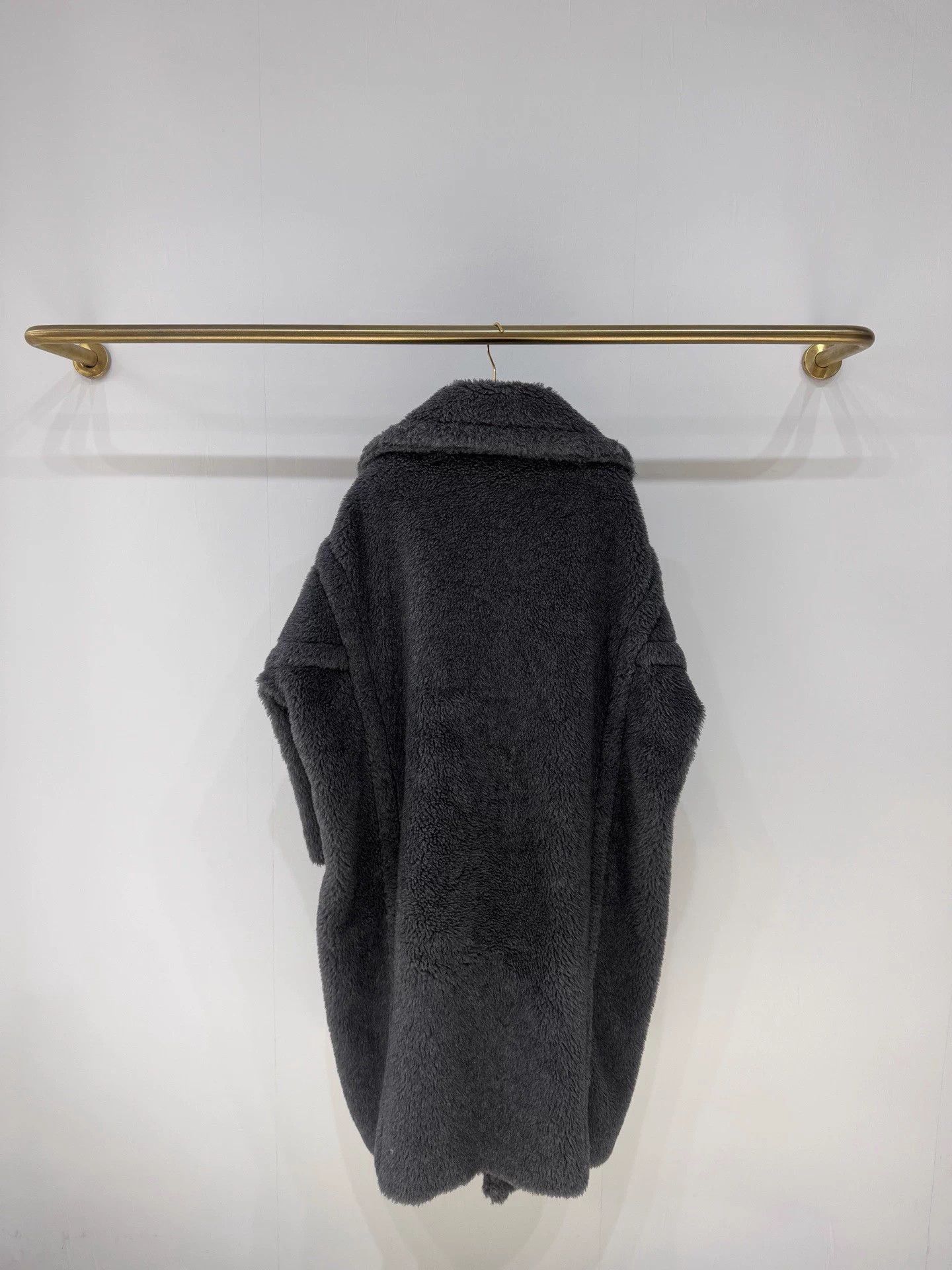 Max Mara Maxmara Gray Teddy Coat XS Oversized Size XS / US 0-2 / IT 36-38 - 5 Thumbnail