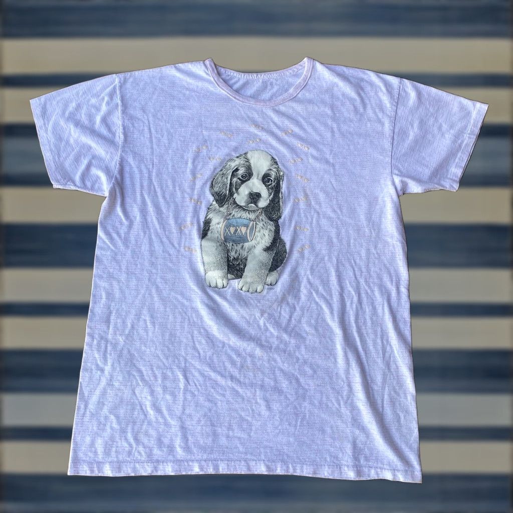 Vintage VINTAGE 90s St Bernard Dog Sleep T-Shirt One Size Pink Single Stitch Mens Shirt Size US M / EU 48-50 / 2 - 1 Thumbnail