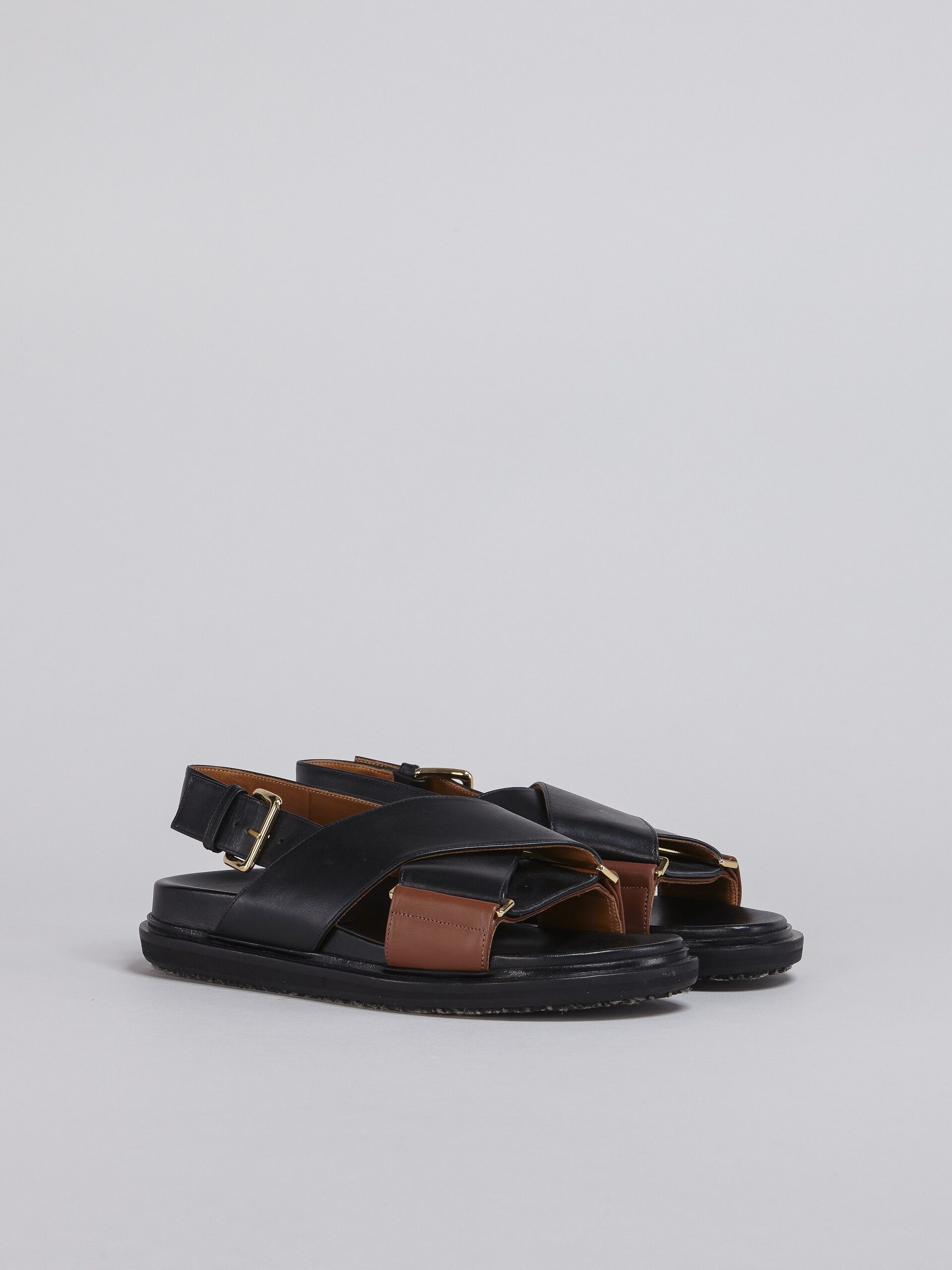 Marni o1w1db11225 Leather Sandals in Black Size US 7 / IT 37 - 2 Thumbnail