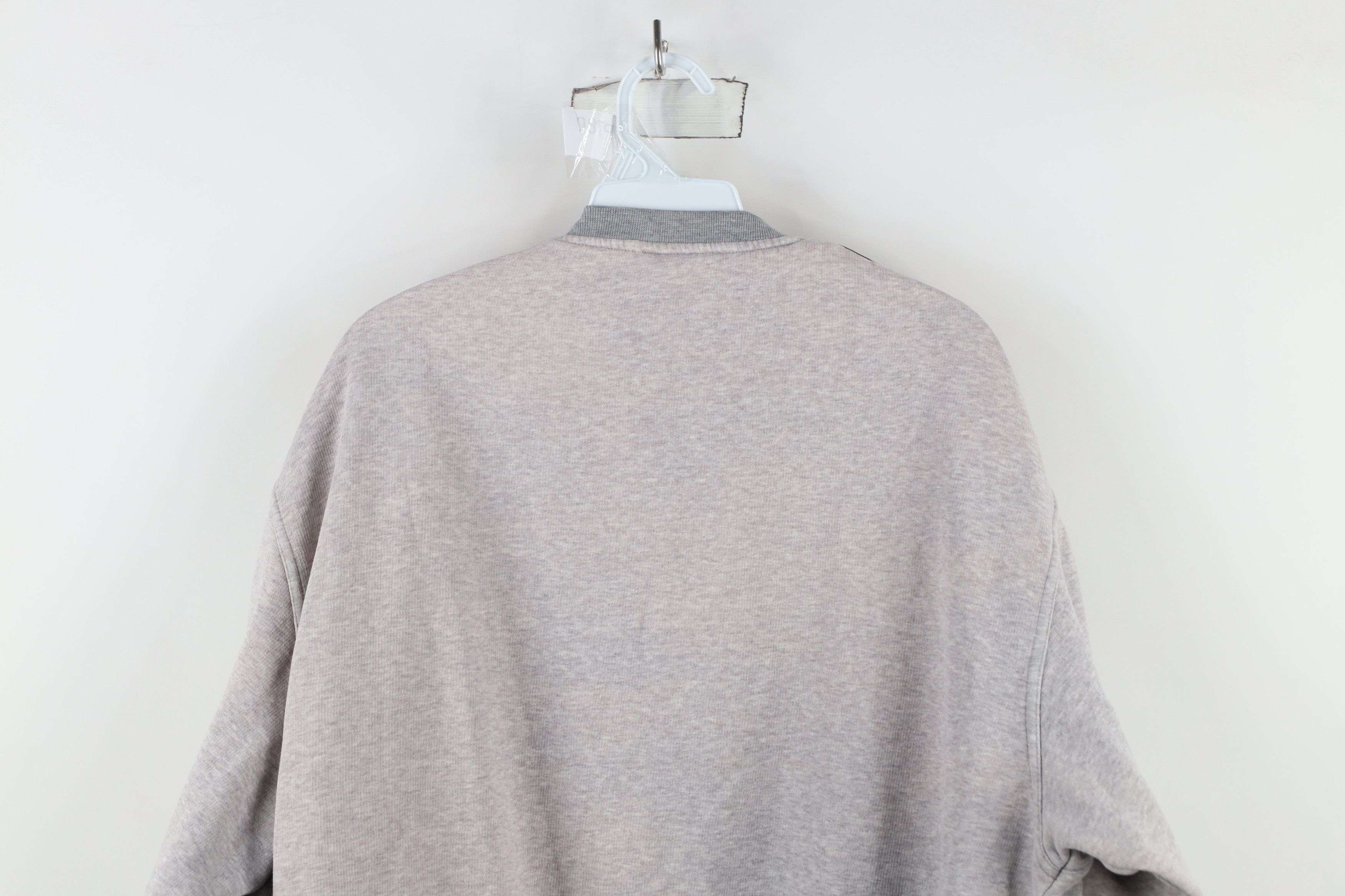Adidas × Vintage Vintage Adidas Spell Out Striped Crewneck Sweatshirt Gray Size US L / EU 52-54 / 3 - 13 Thumbnail