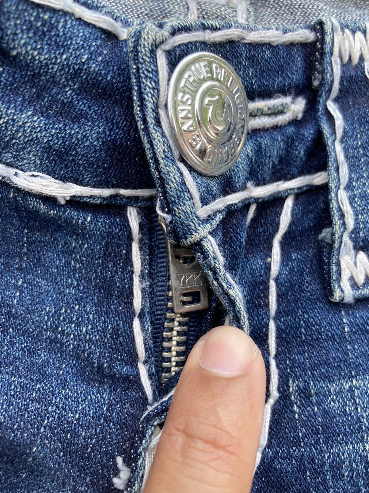 True Religion Y2K True Religion Flare Blue Jeans Size 28" / US 6 / IT 42 - 13 Thumbnail