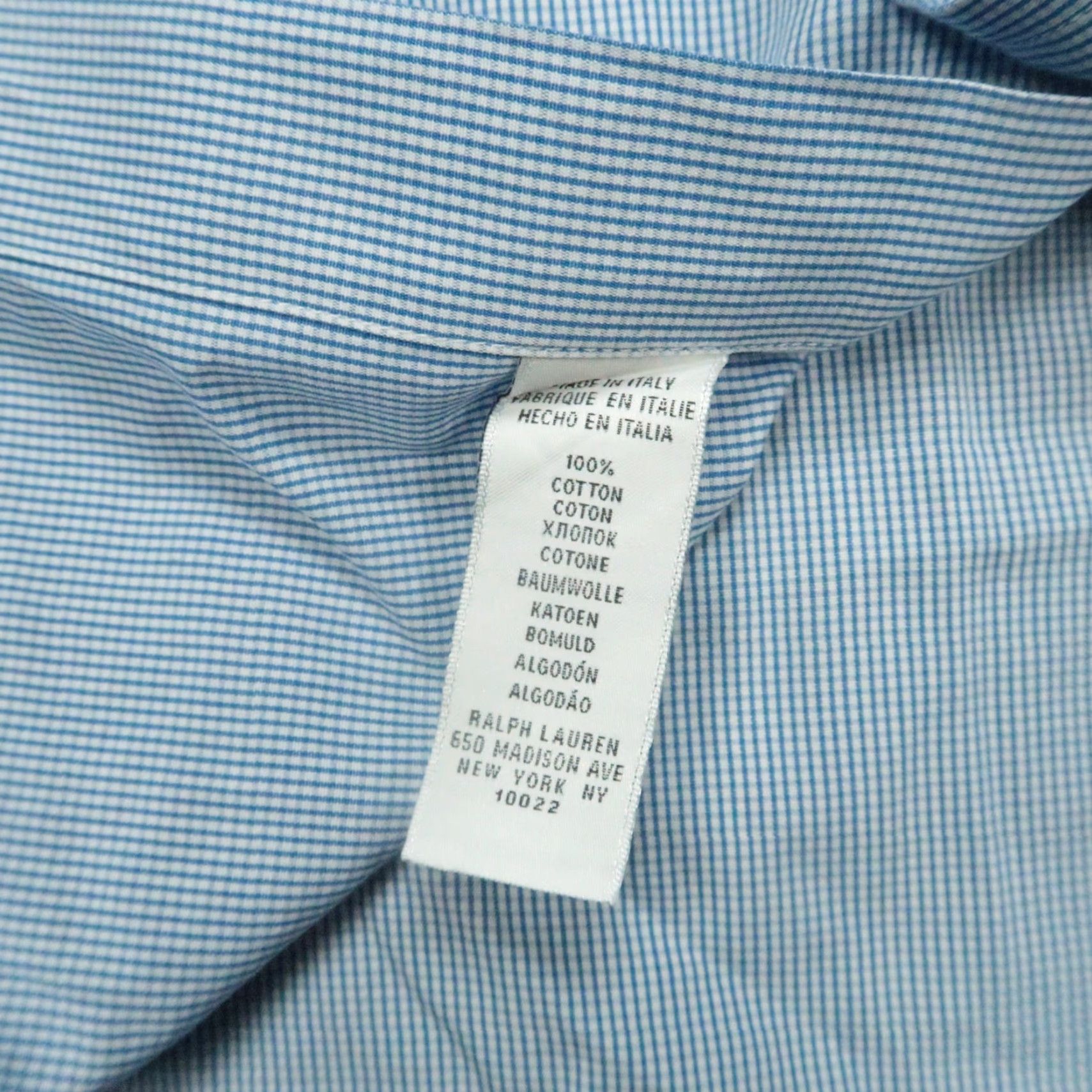 Ralph Lauren Ralph Lauren Black Label Shirt Men Medium 16.5 Blue Check Long Sleeve Button Dress Shirt Size US M / EU 48-50 / 2 - 4 Thumbnail