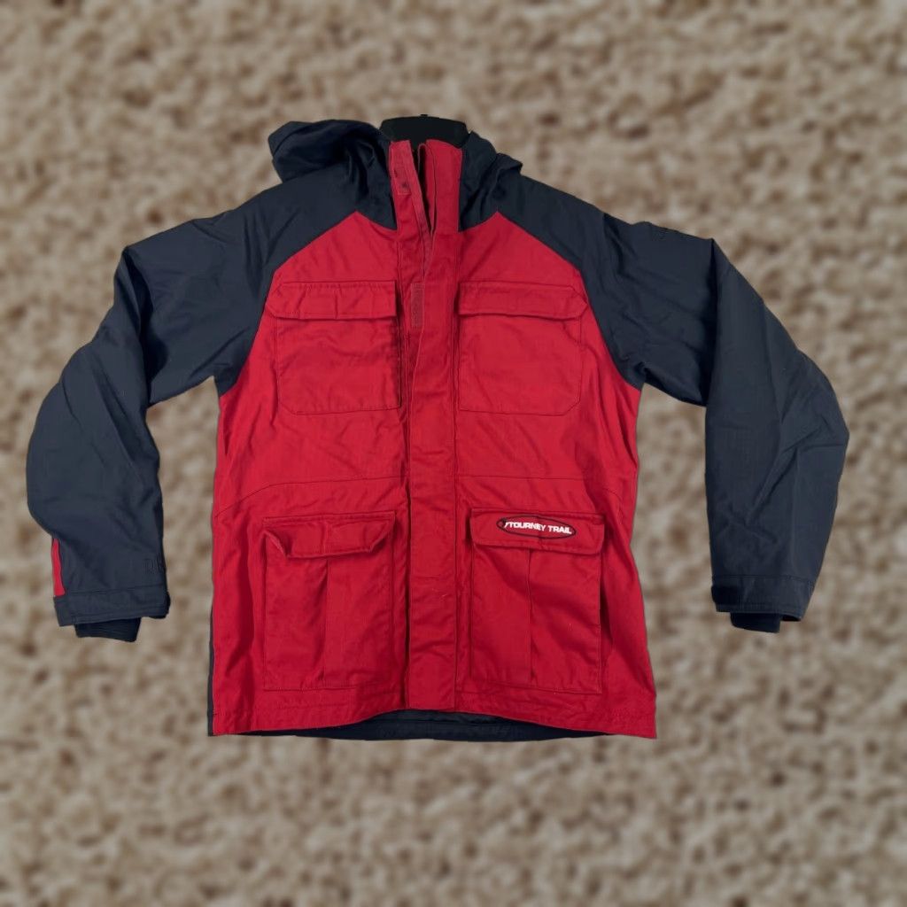 Vintage Cabelas Jacket Women Large Red Black Hooded Windbreaker 100% Nylon Retro Outdoor Size L / US 10 / IT 46 - 1 Thumbnail
