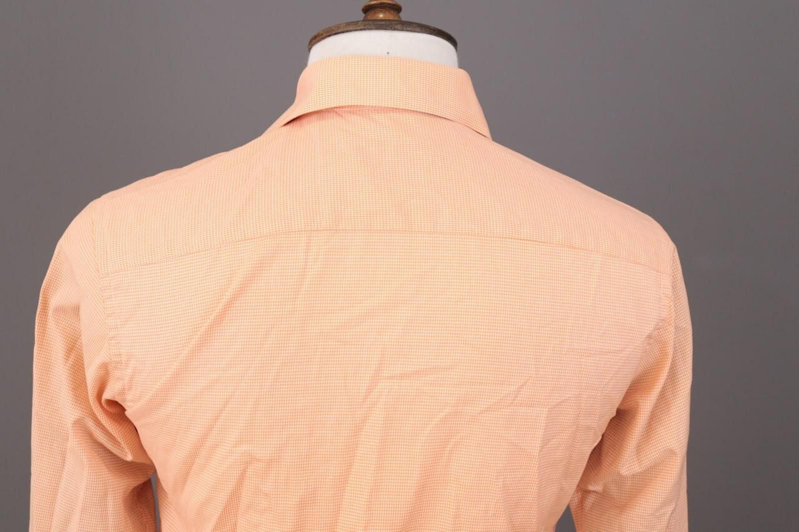 Eton Eton Slim orange Check Long Sleeve Shirt Size 38 / 15 / S Size US M / EU 48-50 / 2 - 12 Thumbnail