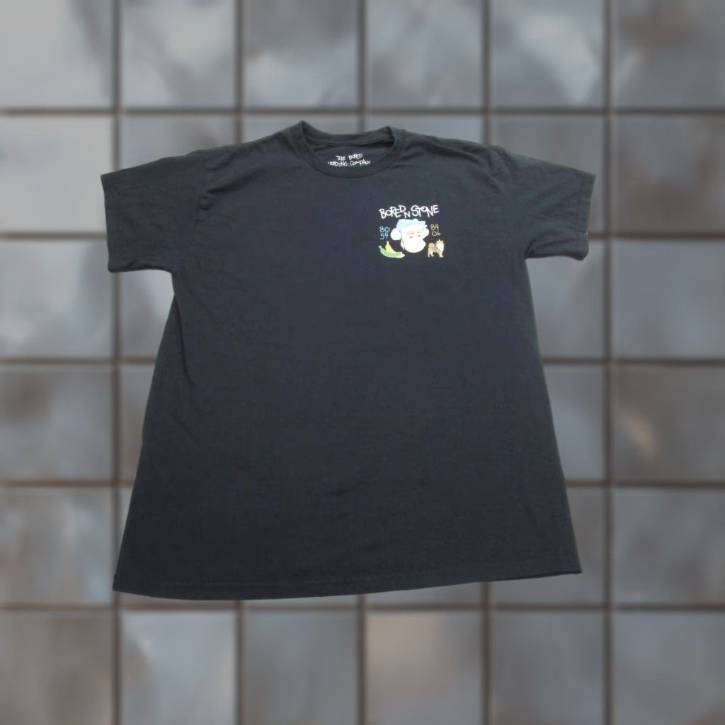 Vintage Bored N Stone Shirt Mens Large Black Dog Ape Streetwear Graphic Tee T-Shirt Size US L / EU 52-54 / 3 - 1 Thumbnail