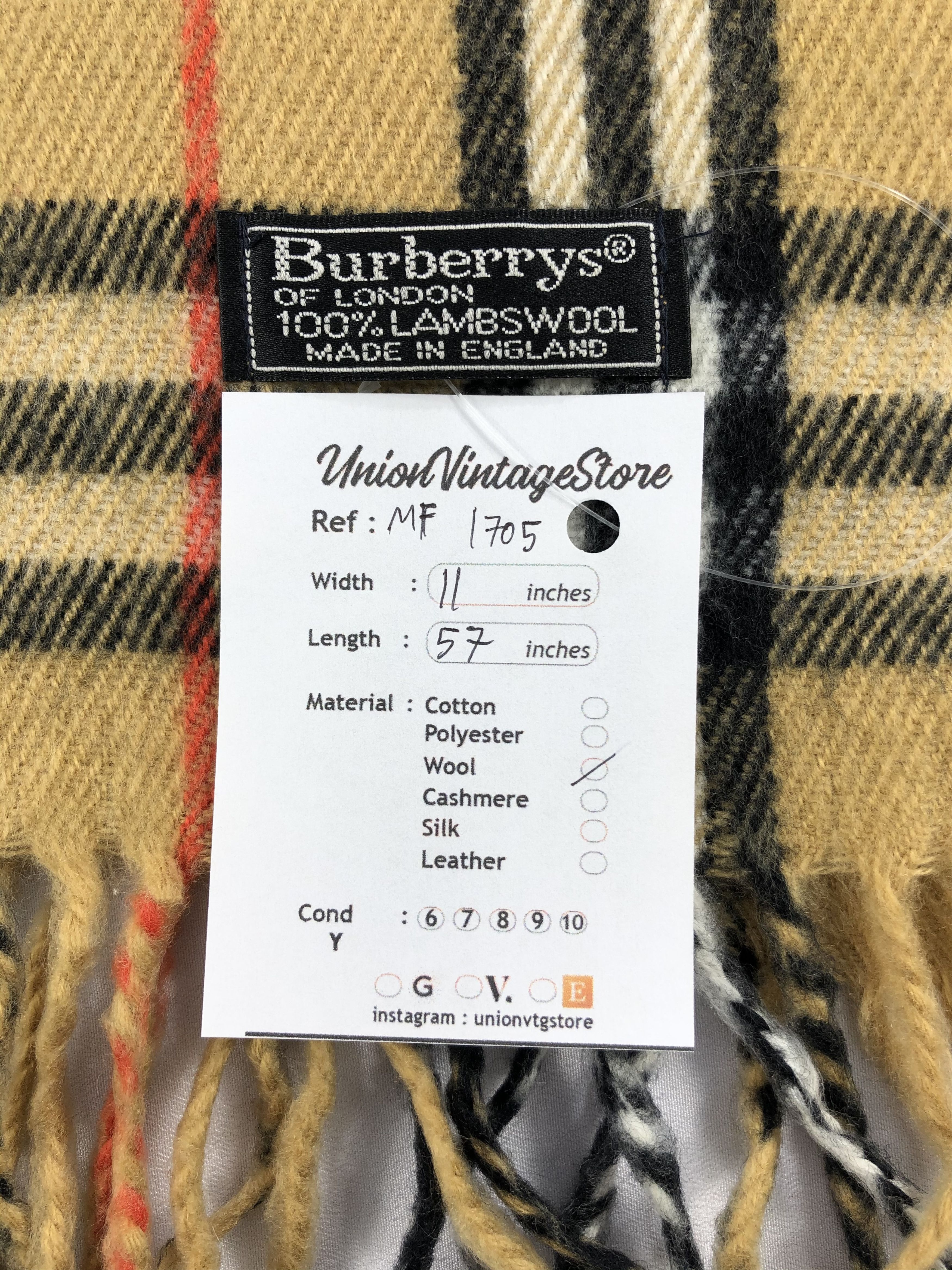 Burberry Vintage Burberry Scarf/Muffler/Neckwear MF1705 Size ONE SIZE - 5 Thumbnail