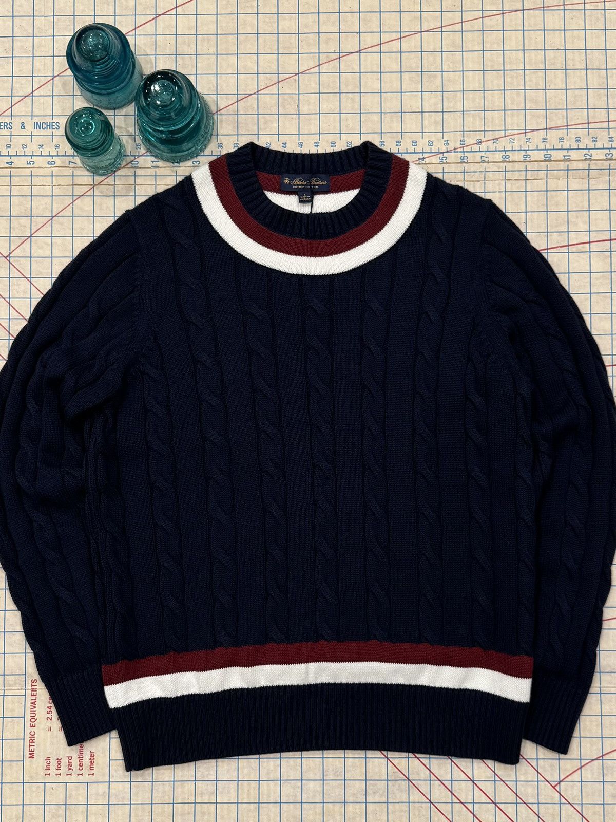 Brooks Brothers NWT Brooks Brothers Supima Cotton Cable Knit Sweater Large Size US L / EU 52-54 / 3 - 2 Thumbnail