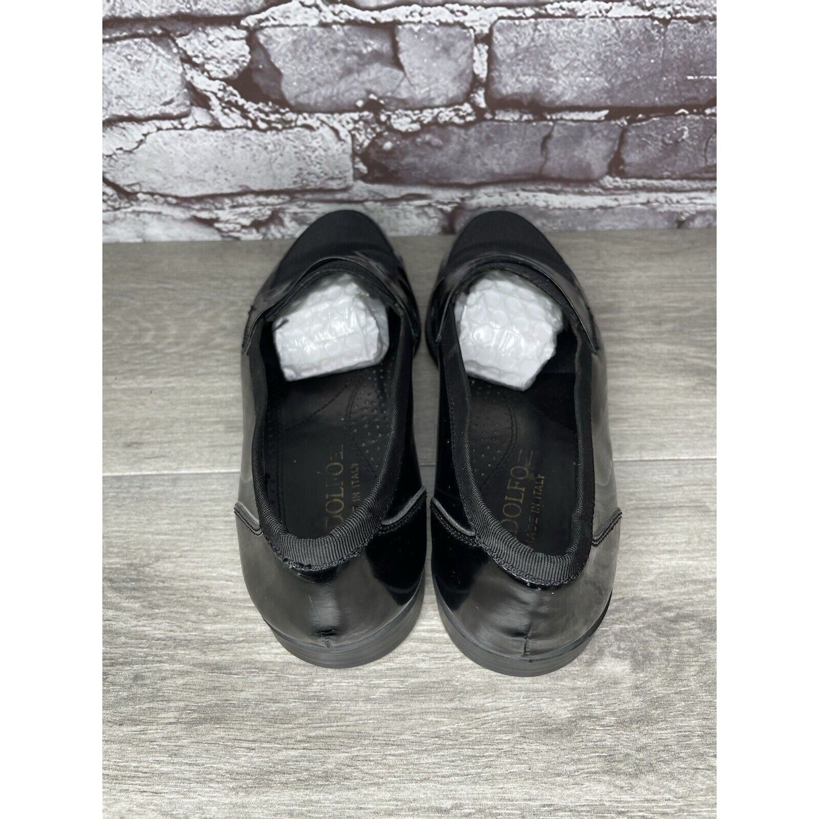 Adolfo Dominguez ADOLFO Black Patent Leather Tuxedo Dress Loafers Shoes Men’s Size US 8.5 / EU 41-42 - 6 Thumbnail