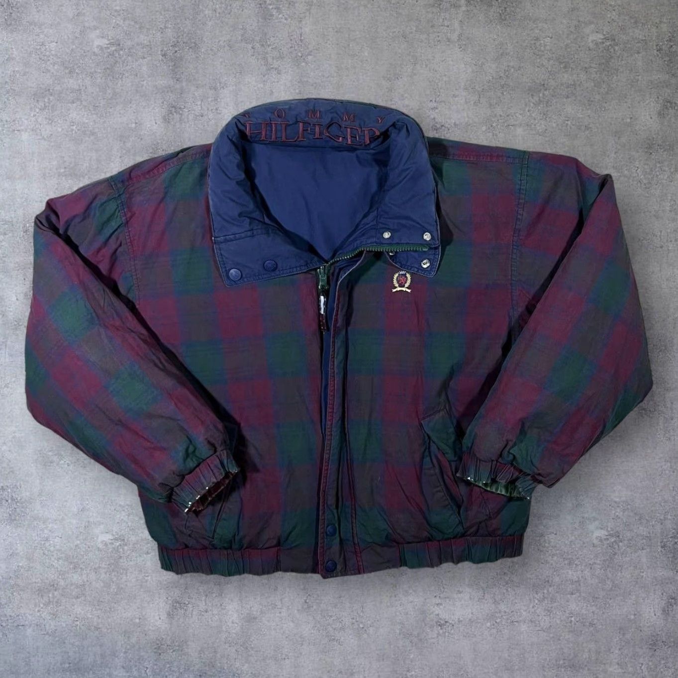 Tommy Hilfiger Vintage Tommy Hilfiger Check Colour Block Reversible Down Puffer Jacket XL Mens Jacket Bomber Coat Size US XL / EU 56 / 4 - 2 Thumbnail