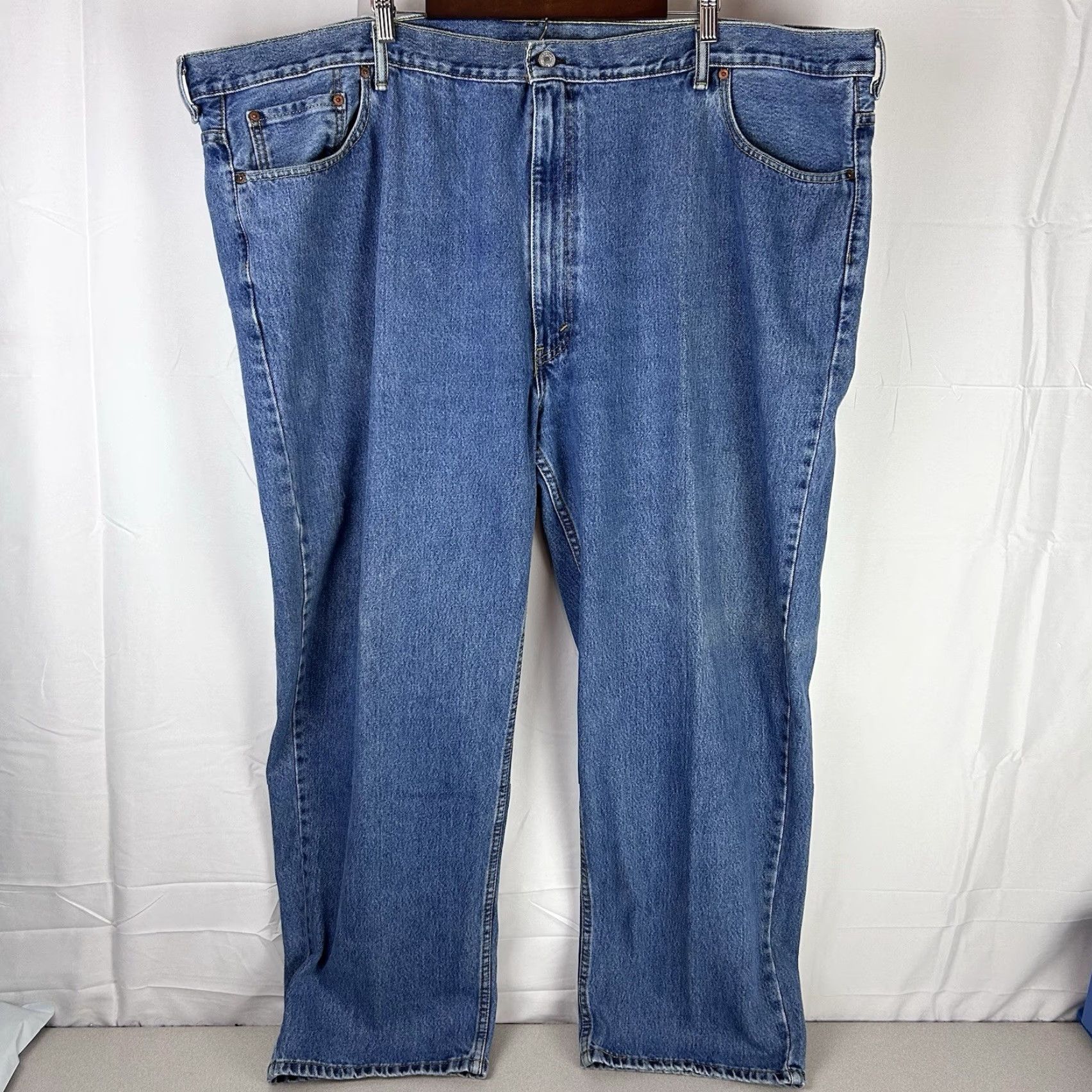 Levi's Levi's Jeans 505 Regular Fit Straight Leg Denim Cotton Blue 54 x 32 Mens Classic Comfort Size US 38 / EU 54 - 2 Thumbnail