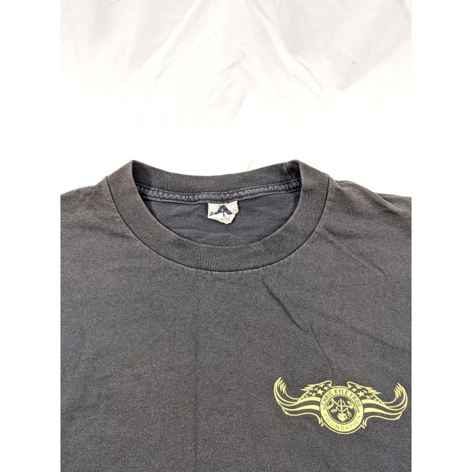 Vintage AllStyle Chris Kyle Frog Foundation Shirt Graphic Tee Navy Seals Skull Gray Crew Neck Short Sleeve Mens S Size US S / EU 44-46 / 1 - 4 Thumbnail
