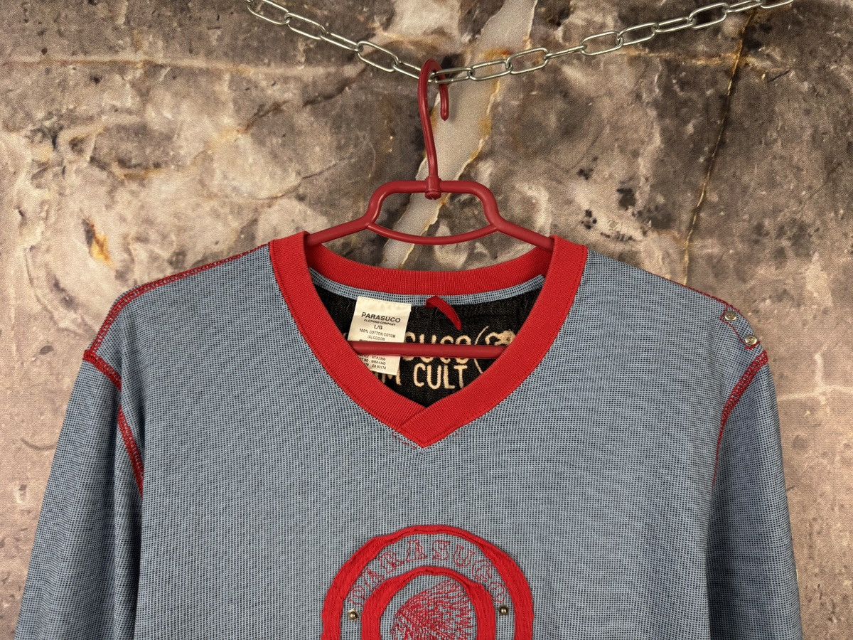 Parasuco Parasuco V-Neck Thermal Shirt Blue Red Y2K Long Sleeve Men’s Size US L / EU 52-54 / 3 - 2 Thumbnail