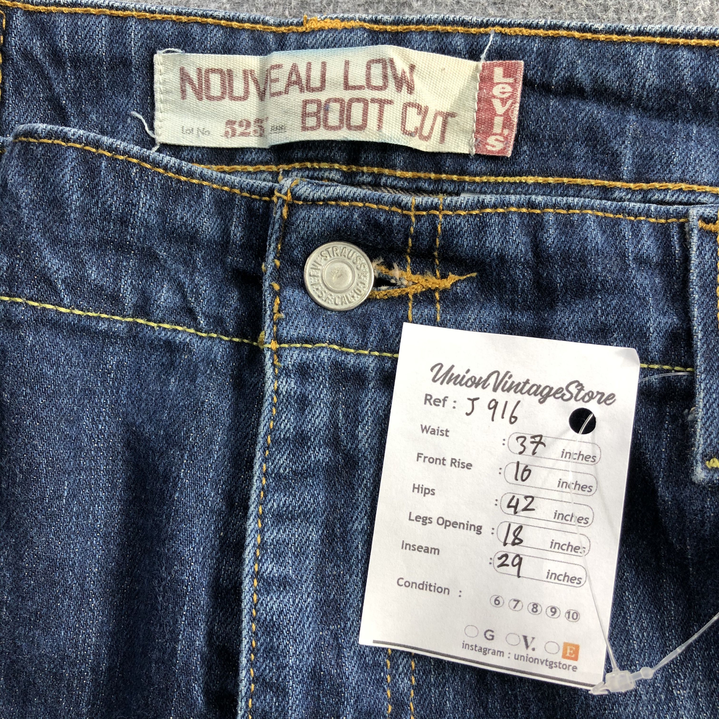 Levi's Vintage Blue Wash Levis 525 Boot Cut Jeans-J916 Size US 37 - 12 Thumbnail