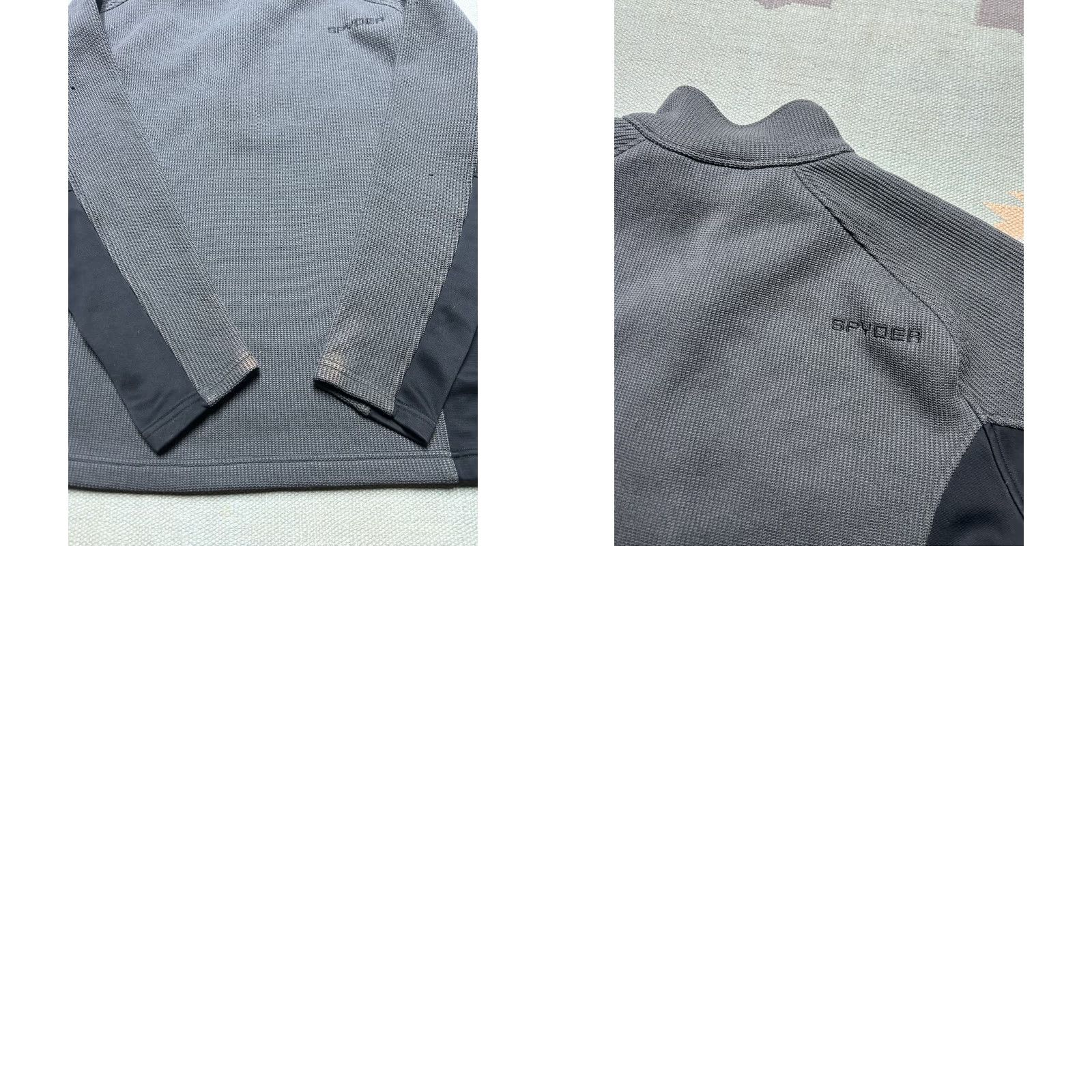 Spyder Spyder 1/4 Zip Pullover Knit Sweater Long Sleeve Jacket Gray Black XL Jacket Mens Size US XL / EU 56 / 4 - 8 Thumbnail