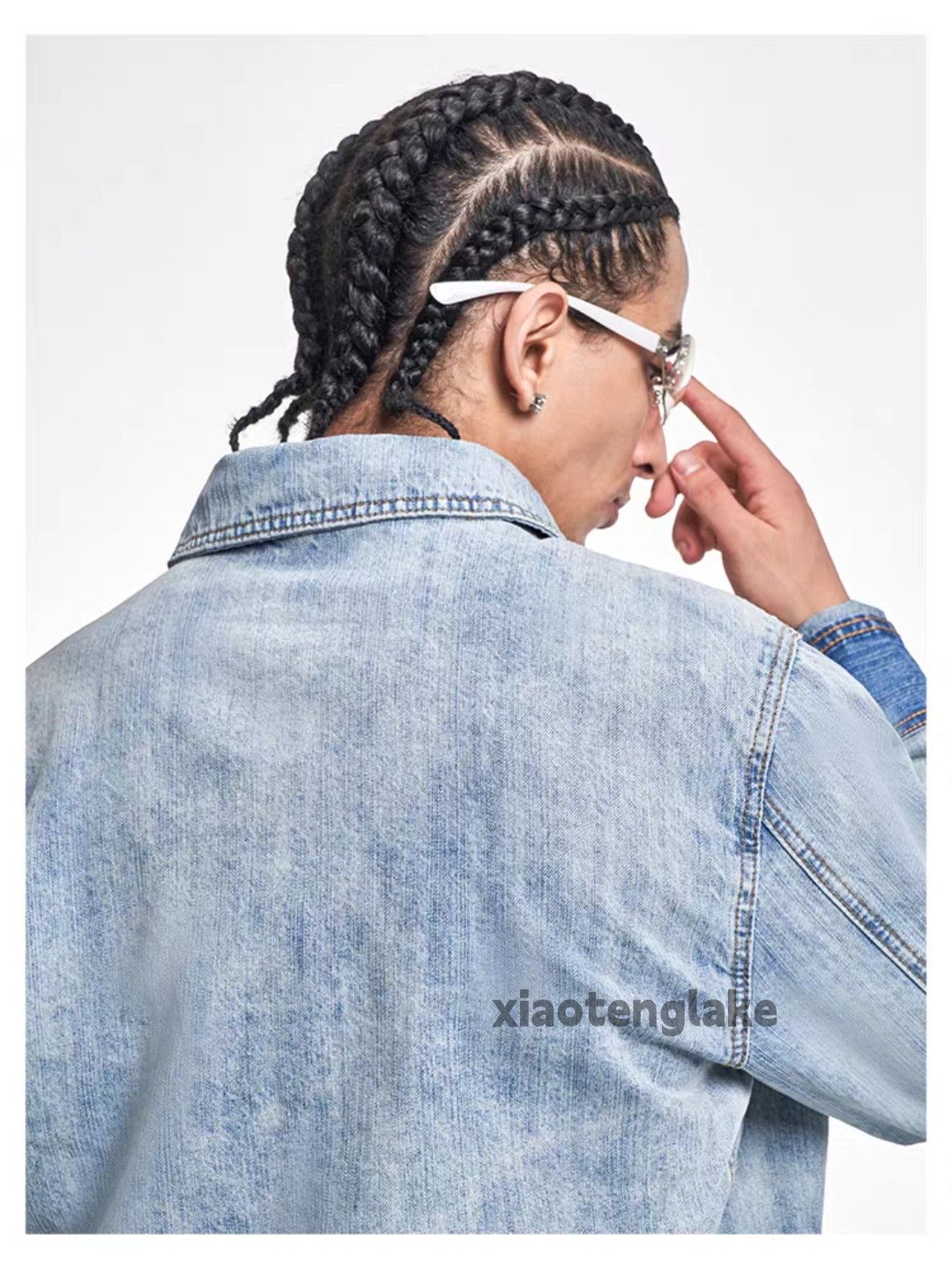 Vintage Washed faded utility punk yuppie hiphop denim jacket Size US S / EU 44-46 / 1 - 7 Thumbnail