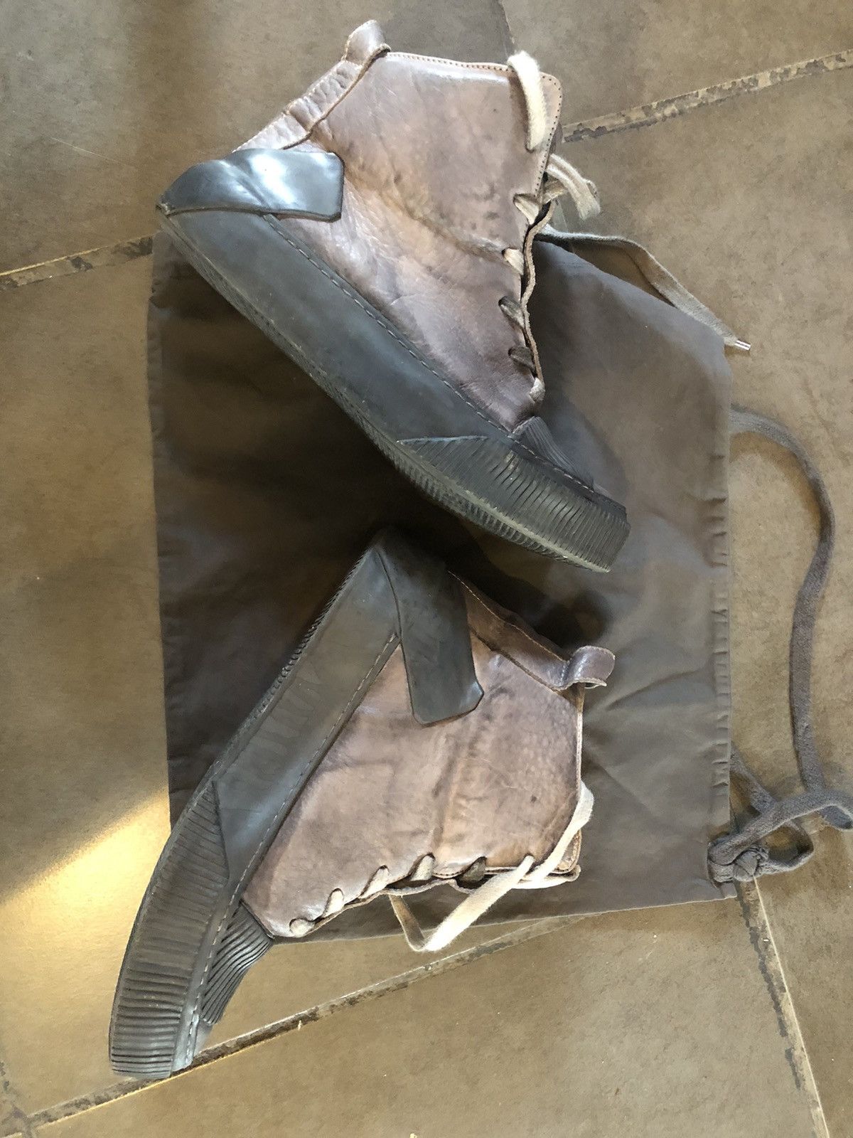 image of Boris Bidjan Saberi Boris Bidjan Bamba Yak Shoes in Grey, Men's (Size 7)