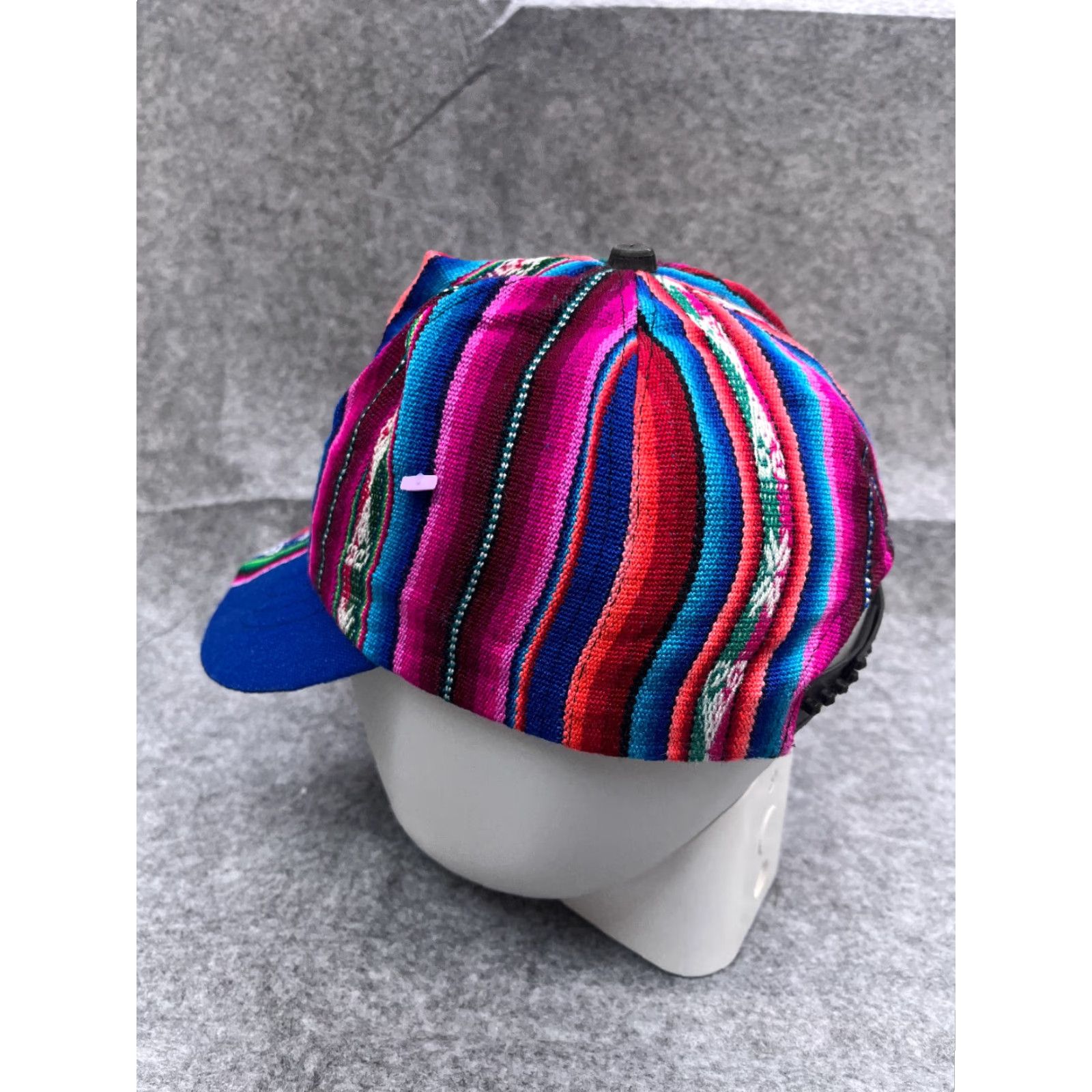 Pinko Aztec Striped Snapback Hat Cap One Size Adult Blue Pink Casual Unisex Size ONE SIZE - 5 Thumbnail